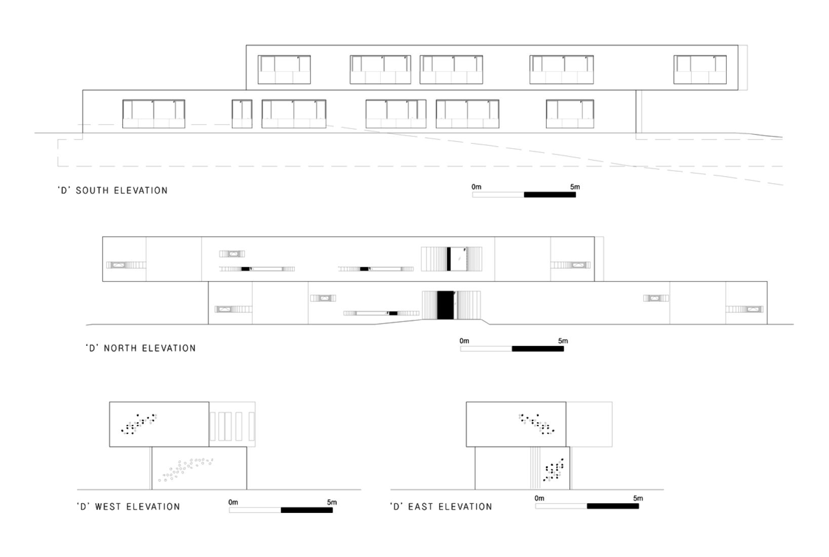 Alzados. Namhae Southcape Linear Suite Hotel por BCHO Architects.