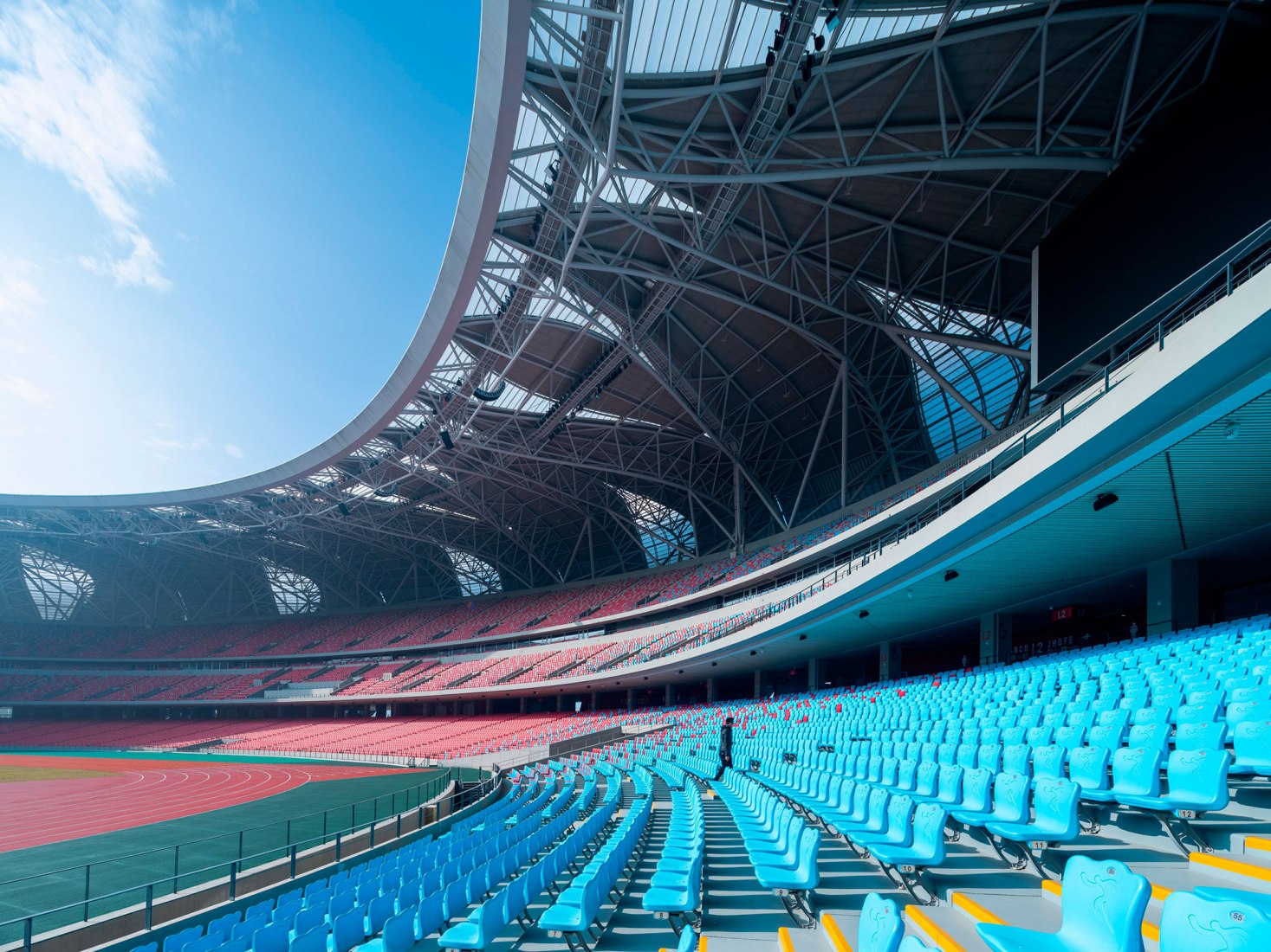 Complejo Deportivo Olímpico de Hangzhou por NBBJ. Fotografía por Shao Feng