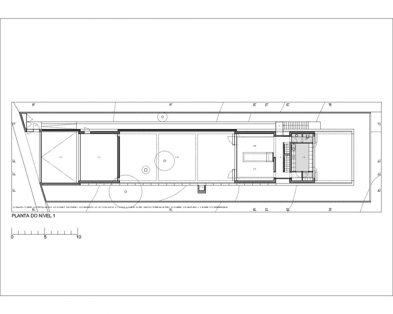 Planta primera. Casa Roja por Nelson Resende