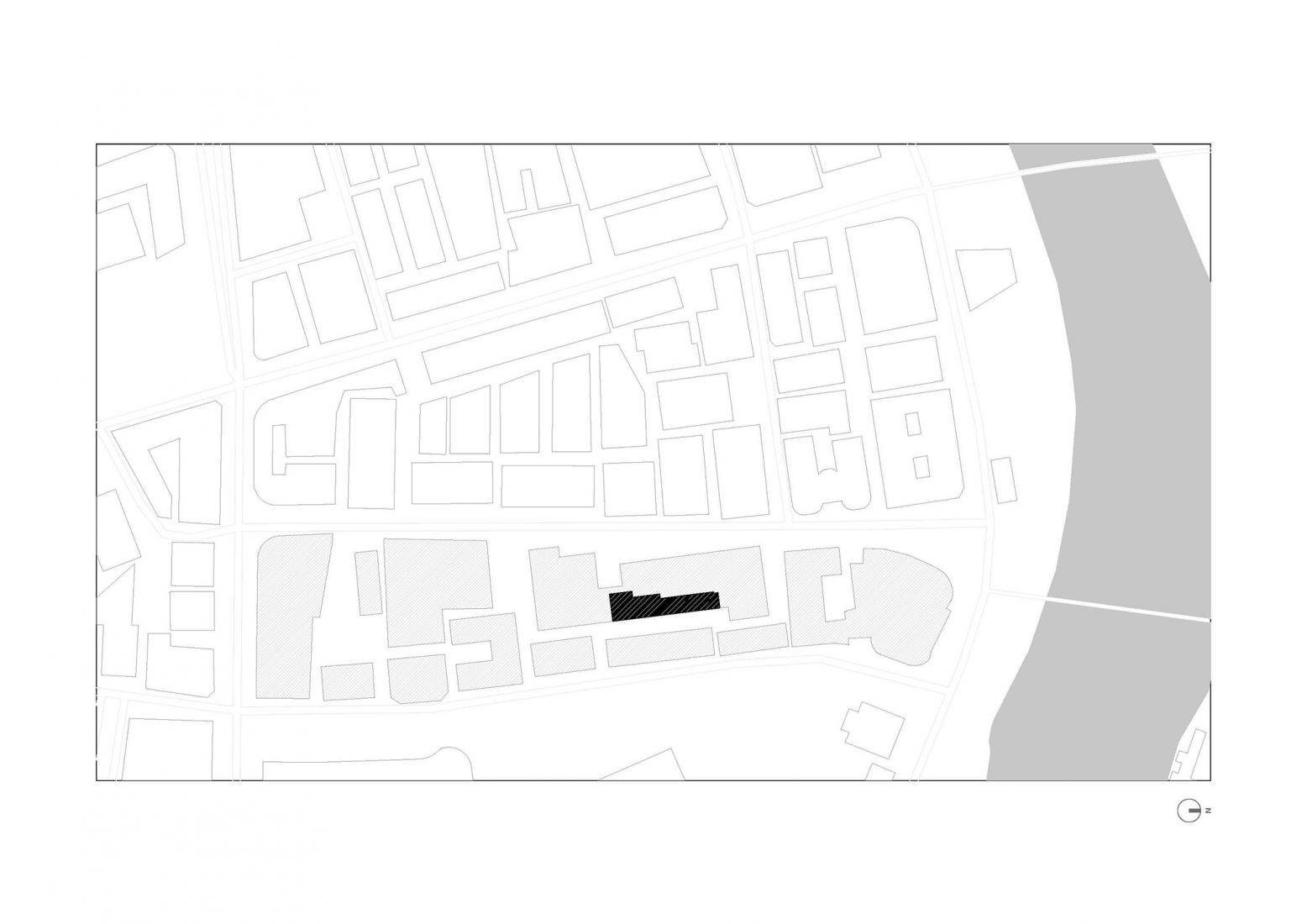Site floor plan. Ota Fine Arts by Neri&Hu Design and Research Office.