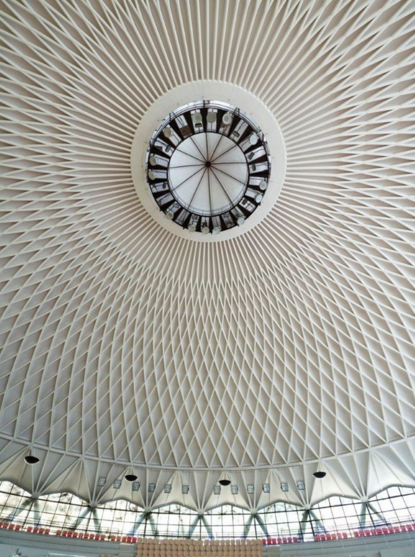 Pier Luigi Nervi, Pequeño complejo deportivo, Roma, Detalle de la cubierta, 1956. Fotografía de Mario Carrieri, cortesía del Proyecto Pier Luigi Nervi, Bruselas 