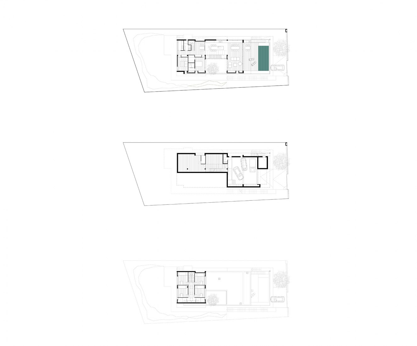 Project floor plans. Eucaliptus House by Nexe Arquitectura