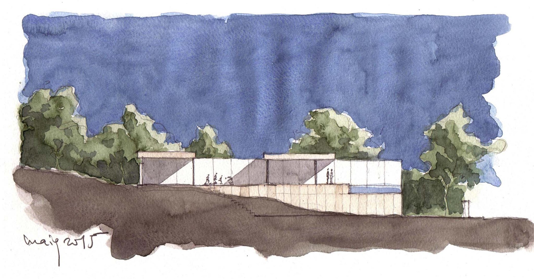 Sketch. Eucaliptus House by Nexe Arquitectura