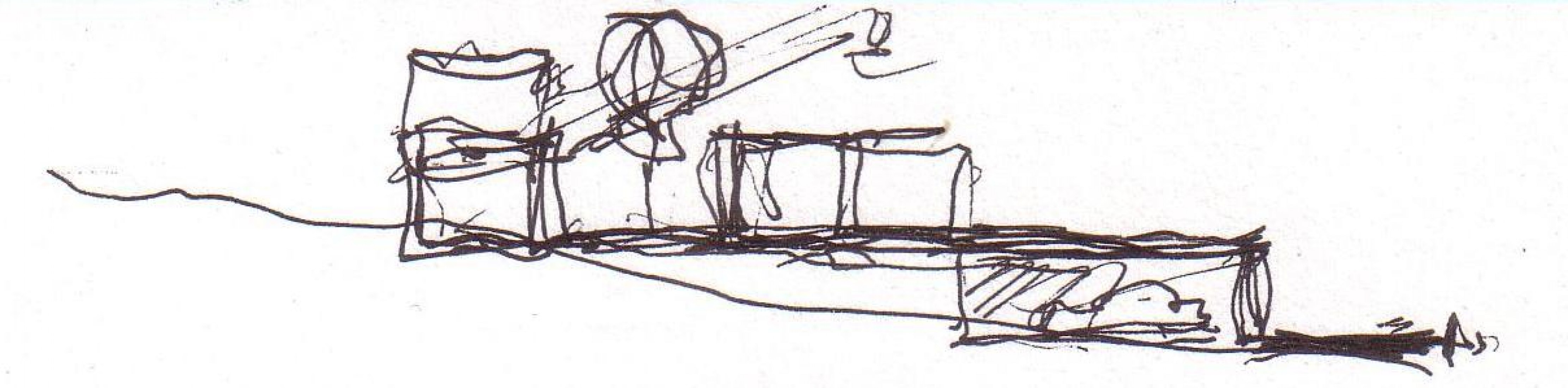 Sketch. Eucaliptus House by Nexe Arquitectura