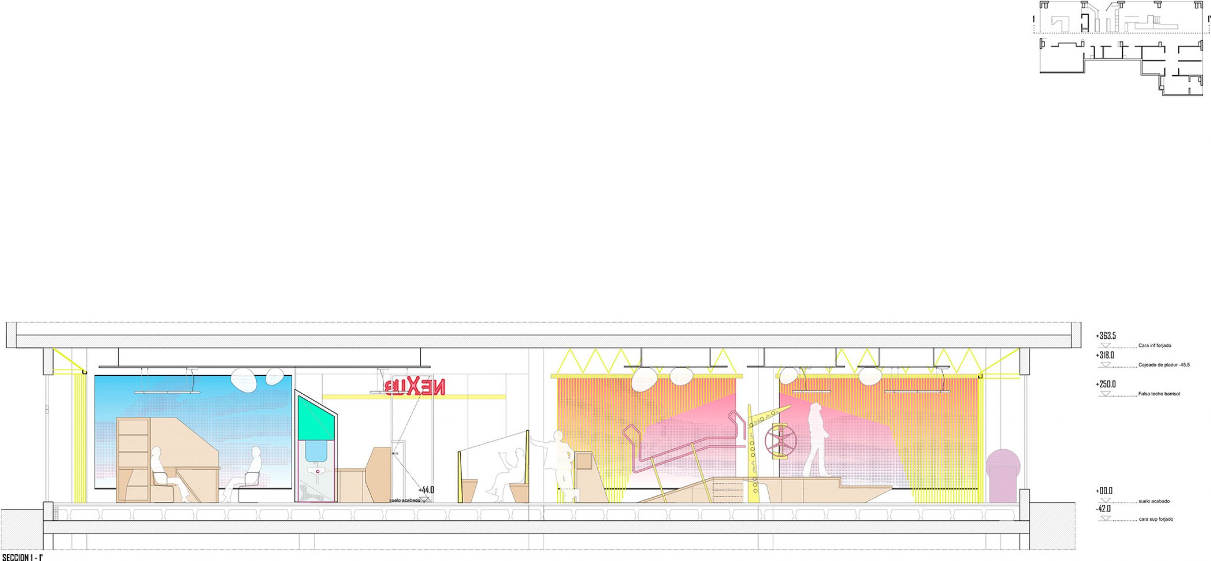 Longitudinal section 1. Clinical space Nexus8 by Magicarch