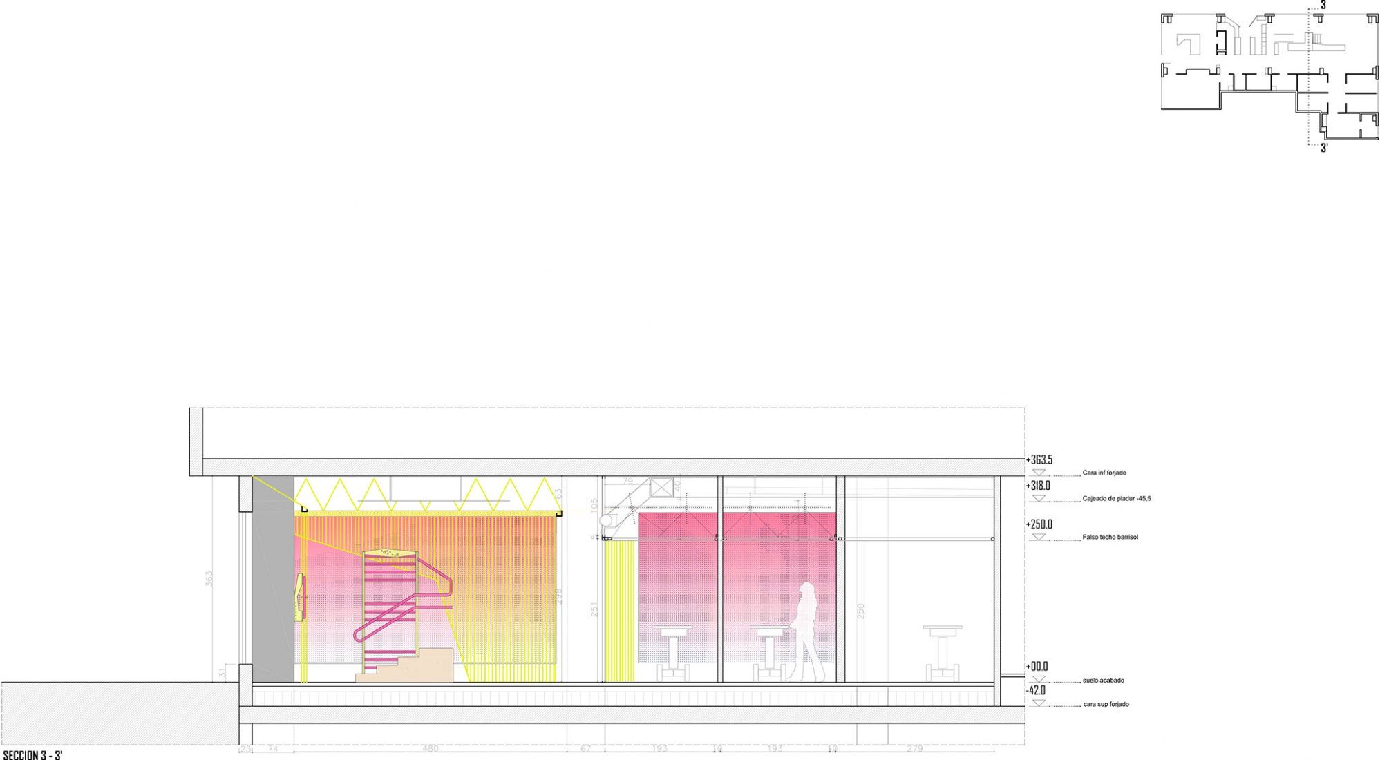 Cross section 1. Clinical space Nexus8 by Magicarch