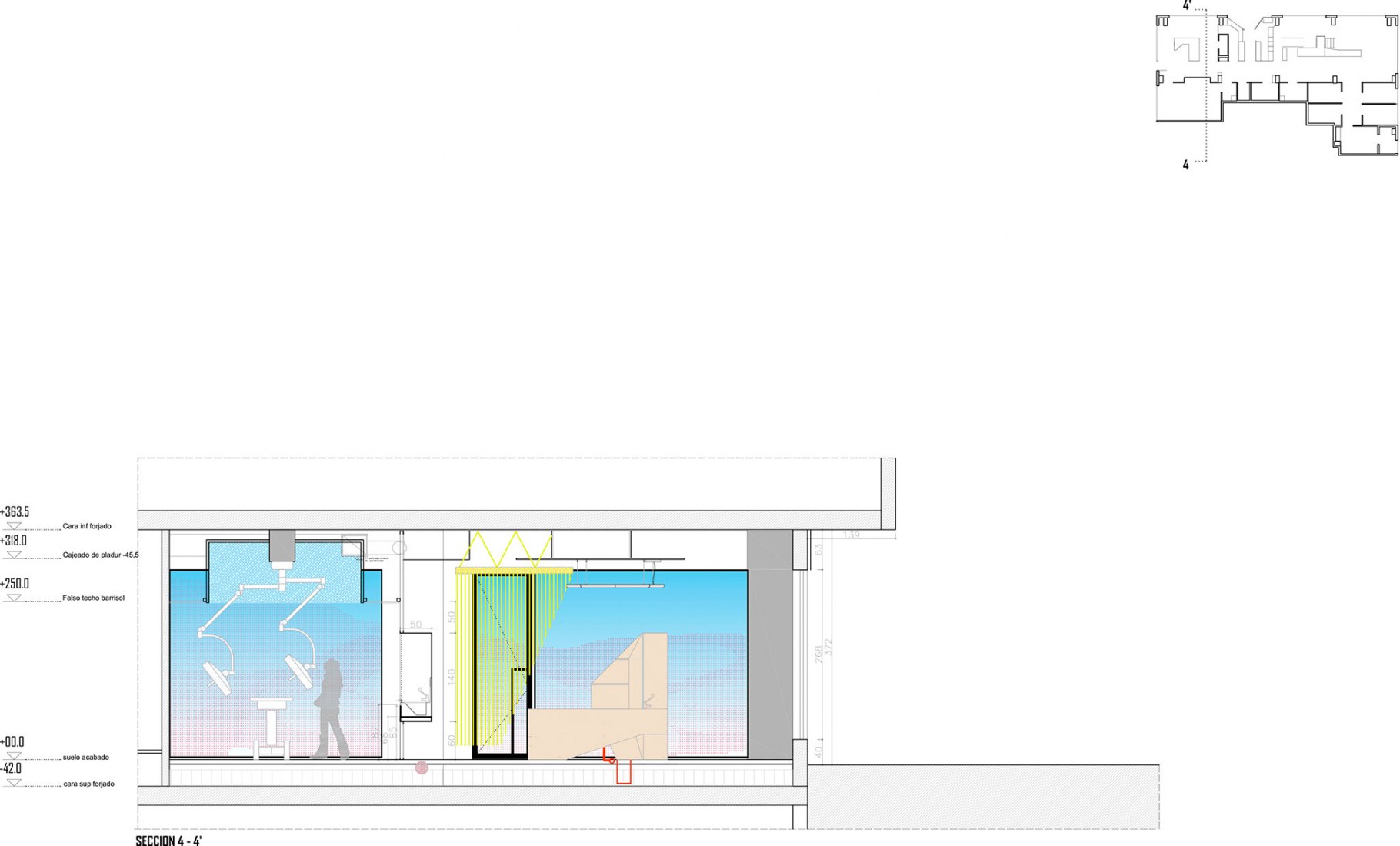 Cross section 2. Clinical space Nexus8 by Magicarch