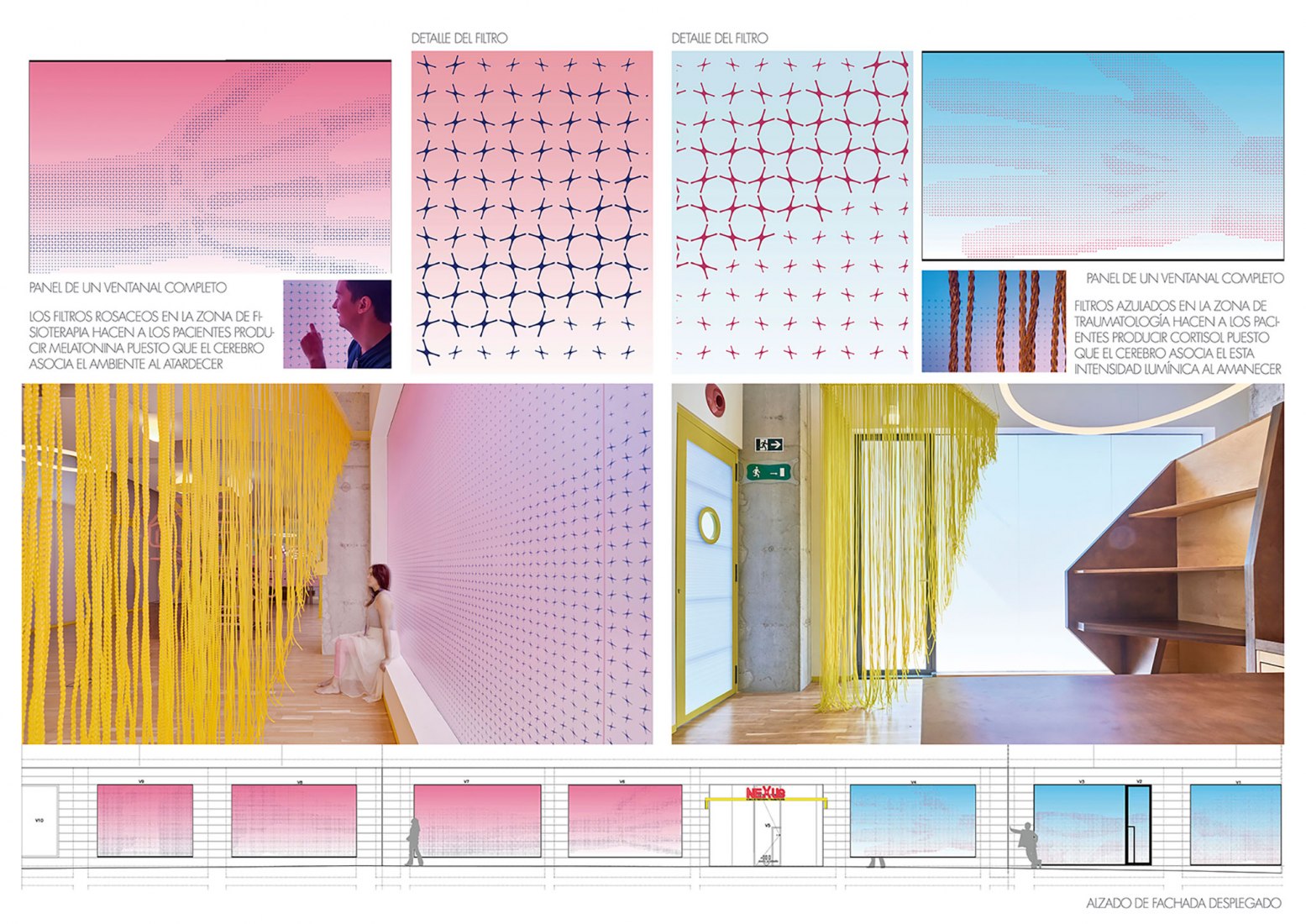 Unfolding elevation. Clinical space Nexus8 by Magicarch