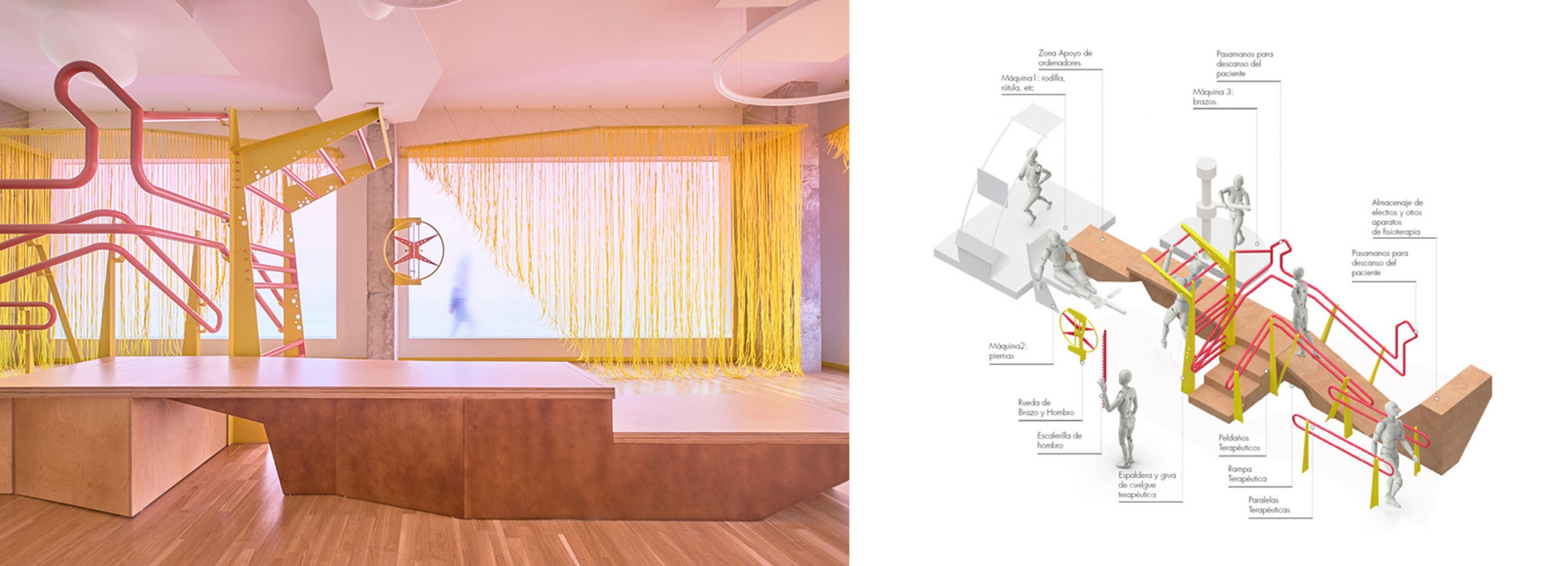 Axonometric of furniture. Clinical space Nexus8 by Magicarch