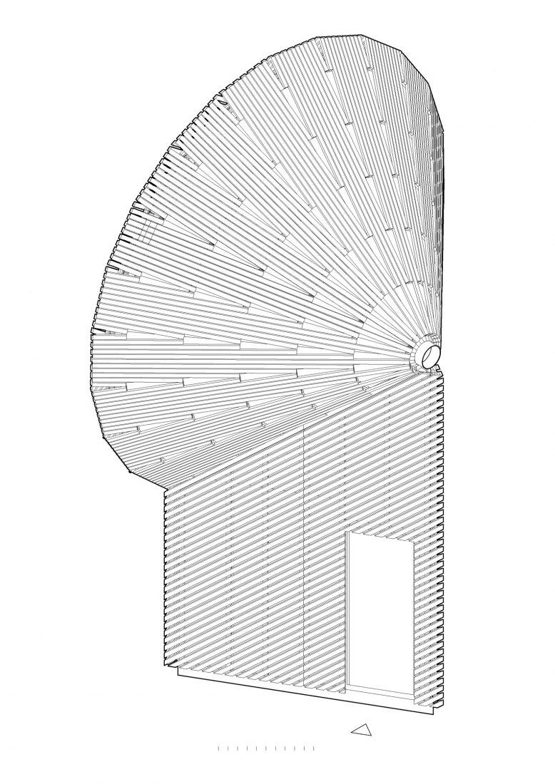 Axonometry. AIWIÑ, Viewpoint Camera by Nicolás Sáez Gutiérrez.