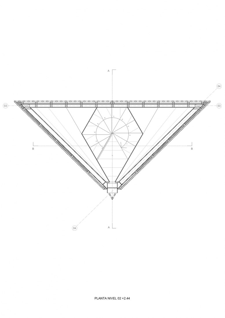 First level plan. AIWIÑ, Viewpoint Camera by Nicolás Sáez Gutiérrez.