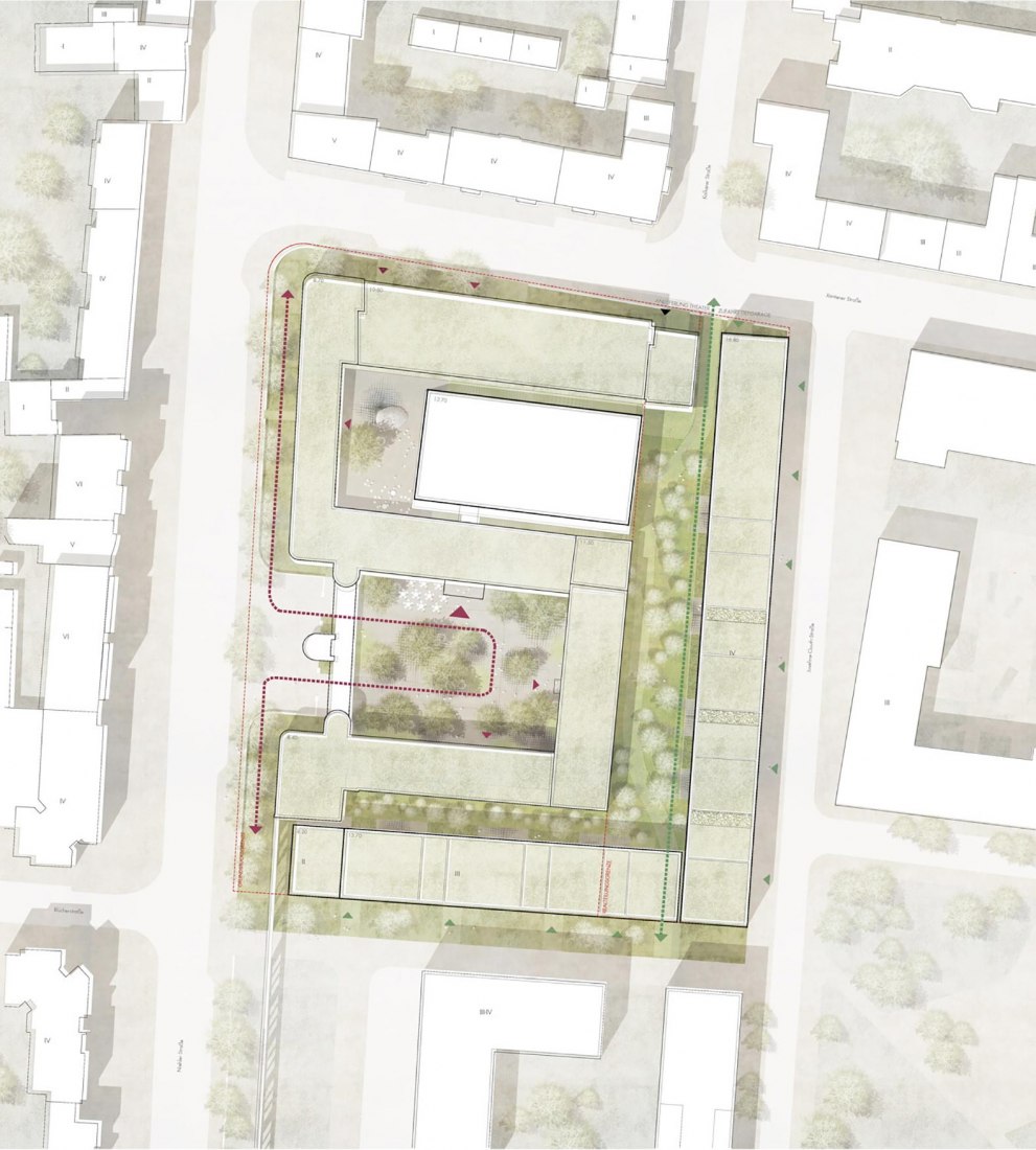 Plano de situación. Complejo Tor 2 - Clouth Areal por Nieto Sobejano Arquitectos