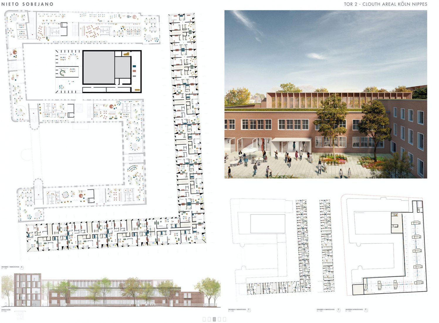 Panel 3. Complejo Tor 2 - Clouth Areal por Nieto Sobejano Arquitectos