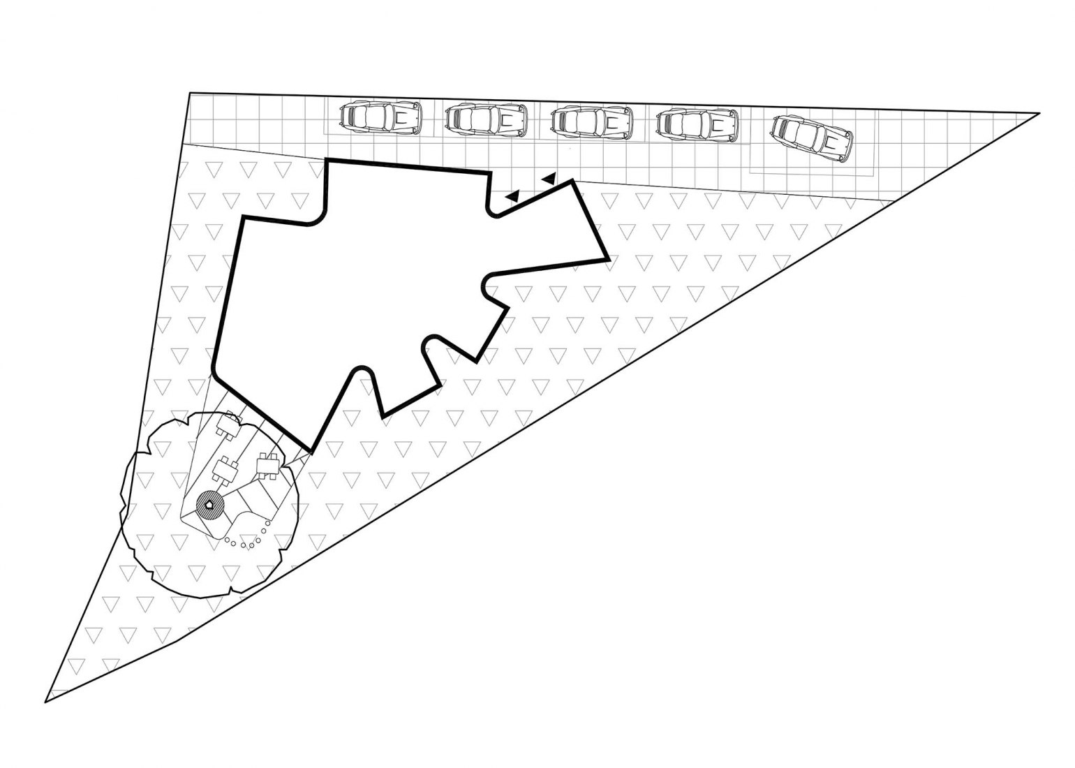 Location plan. Montessori Kindergarten by No Architects.