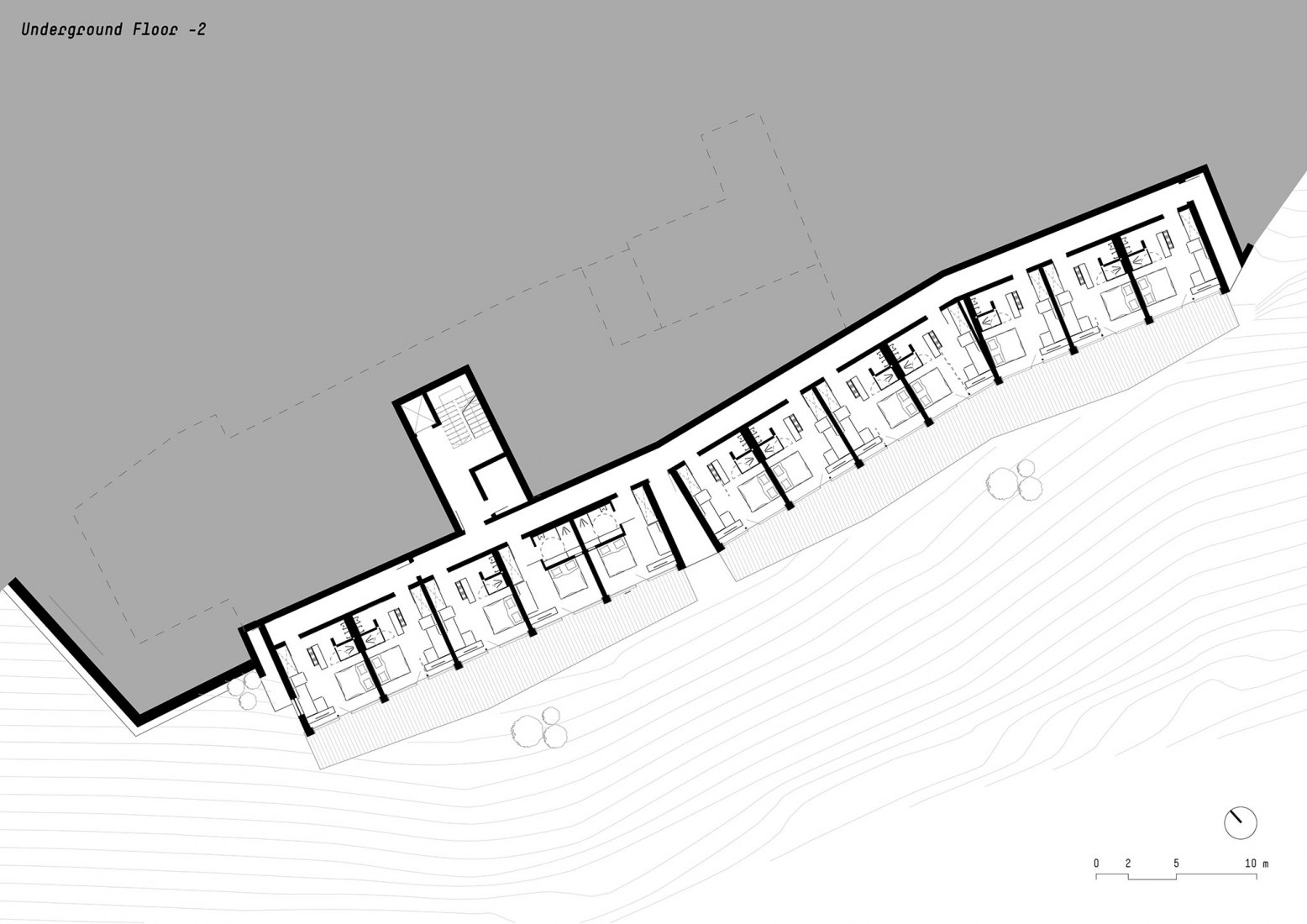 Planta subterránea 1. Gfell Hotel por Noa*