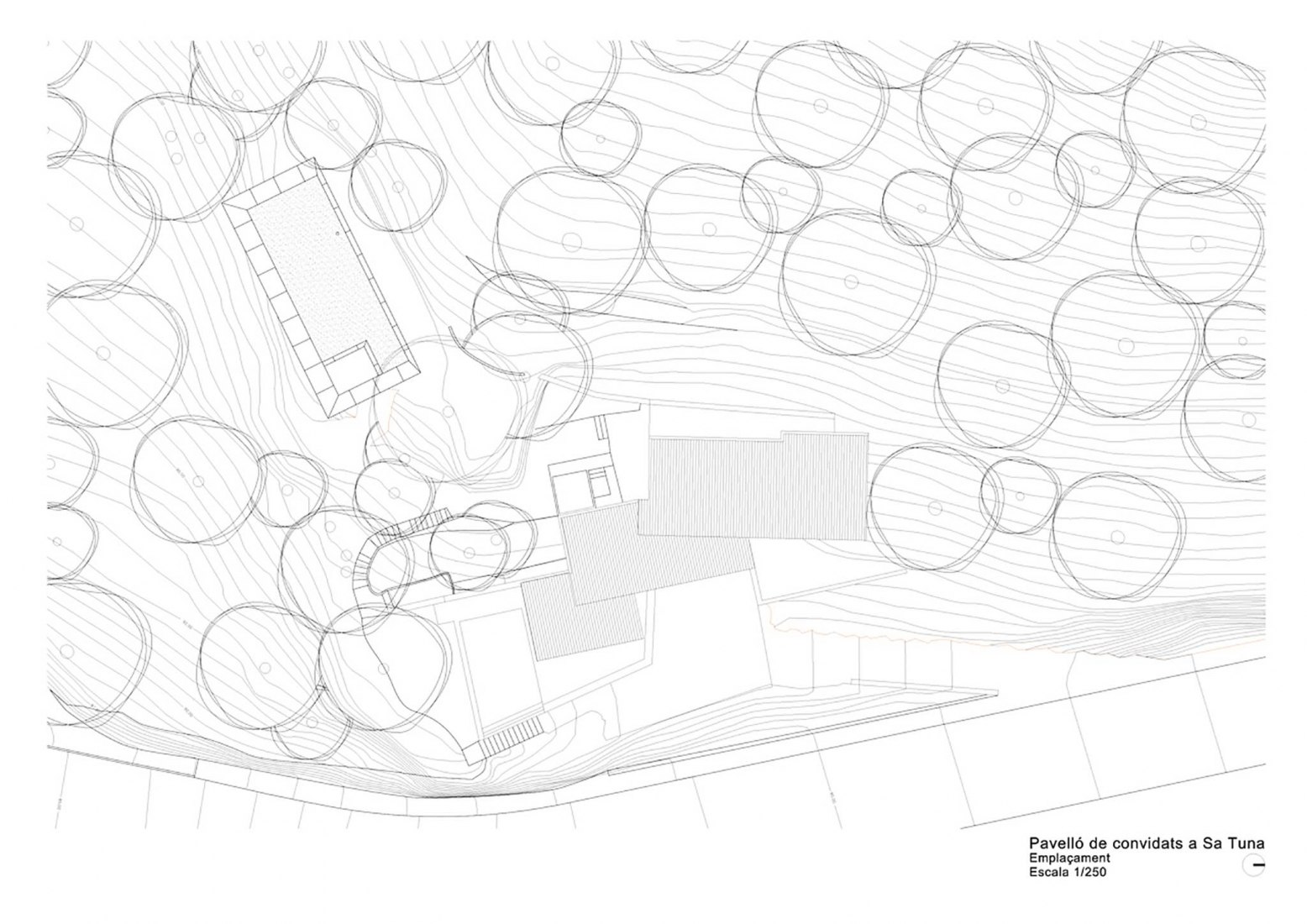 Plano de ubicación. Guest Pavilion por Nordest Arquitectura