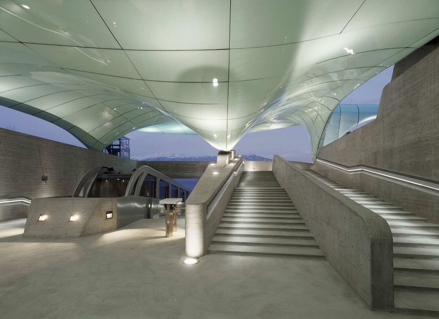 Station Hungerburg. Courtesy of Nordkettenbahnen / Zaha Hadid Architects.