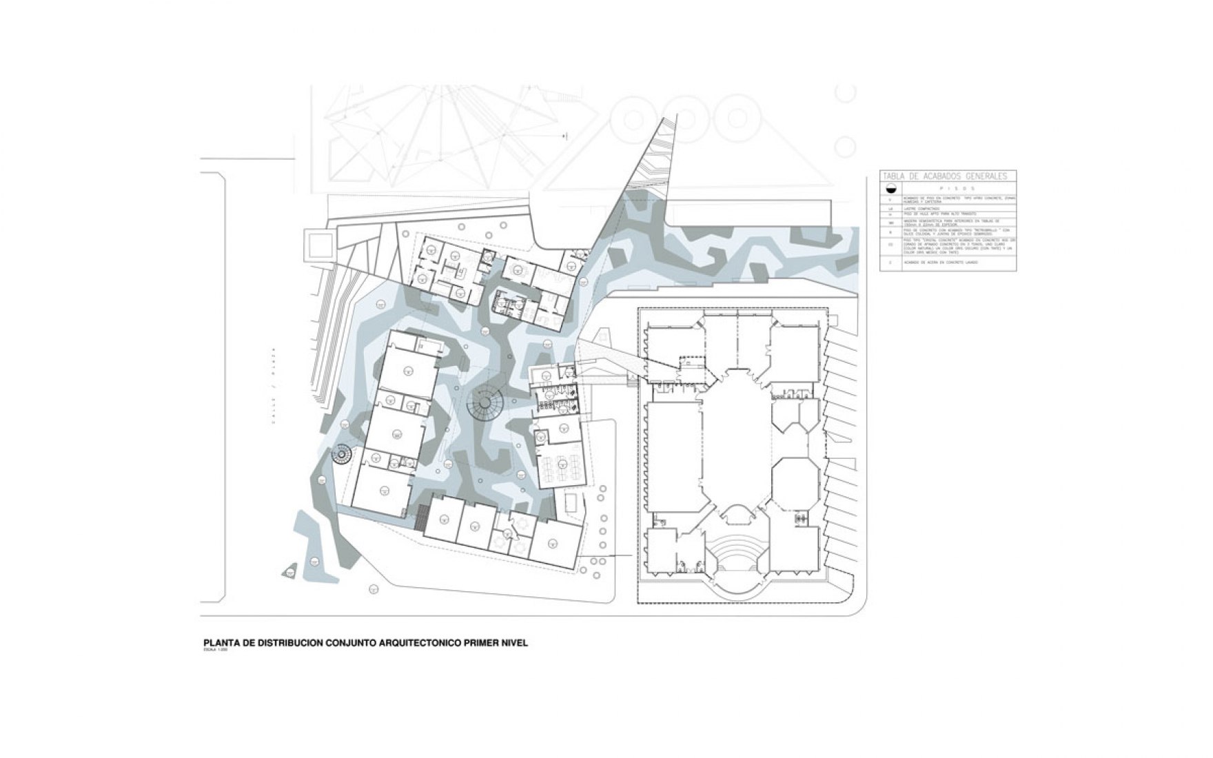 First floor plan. Civic Center for Peace by Norte Sur Arquitectos