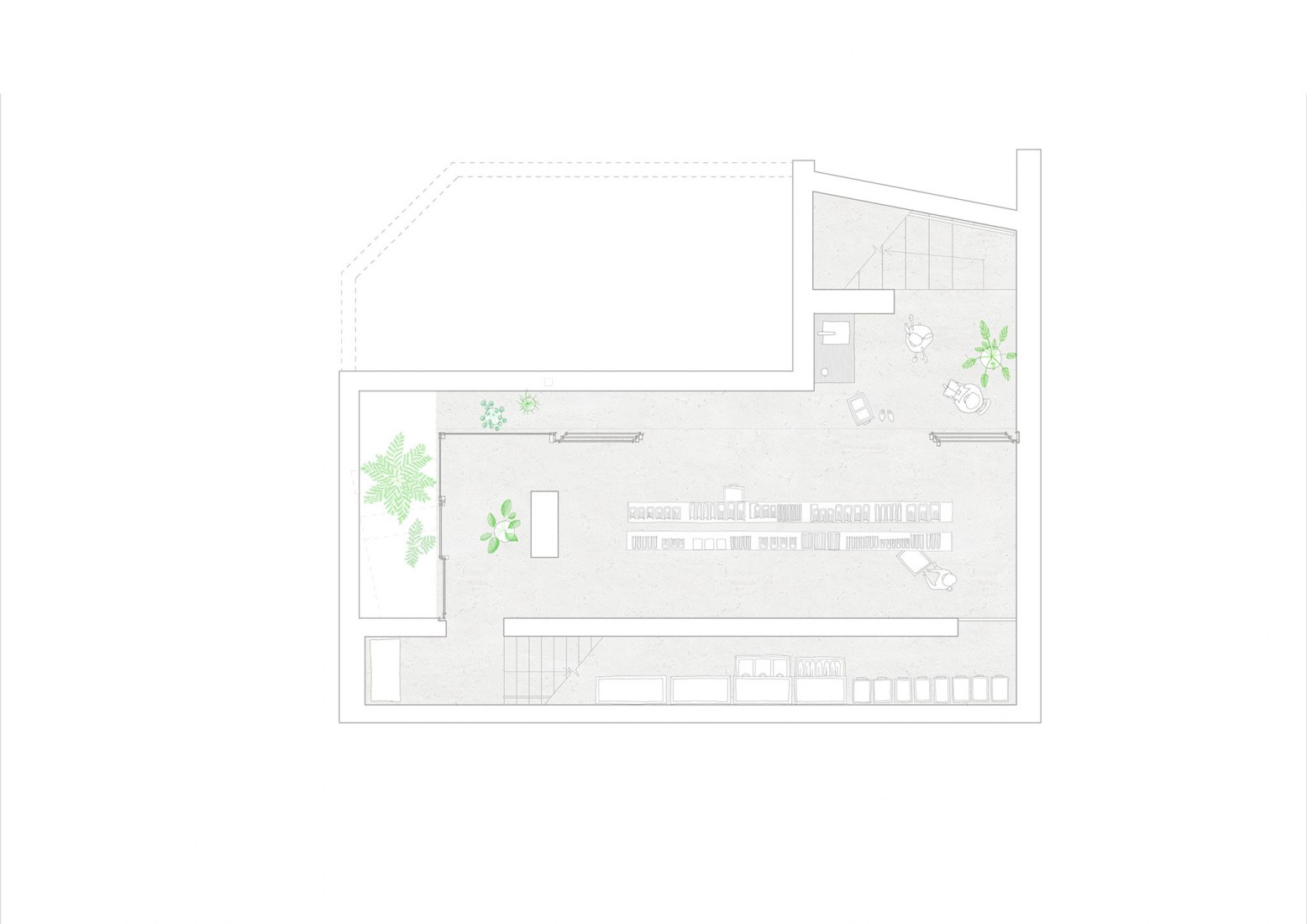 Ground floor plan. Weather House by not architects studio.