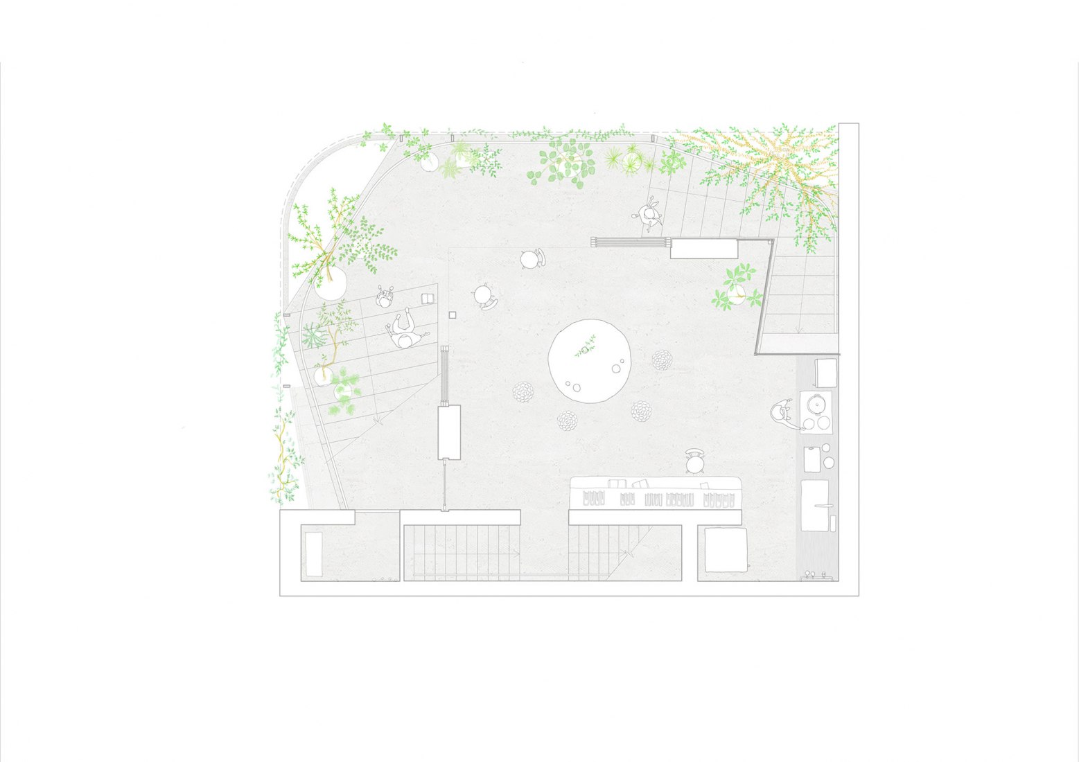 Second floor plan. Weather House by not architects studio.