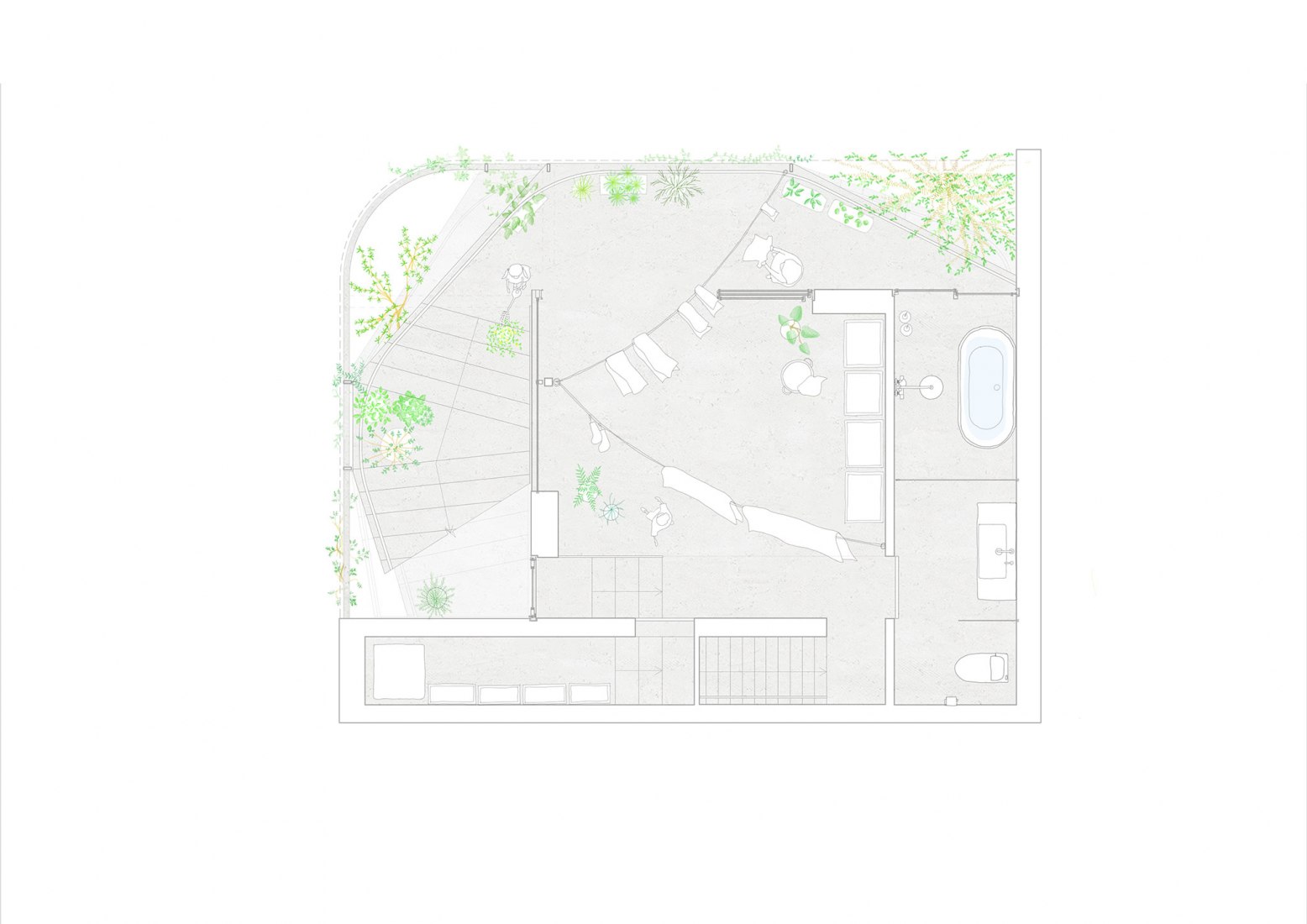 Third floor plan. Weather House by not architects studio.