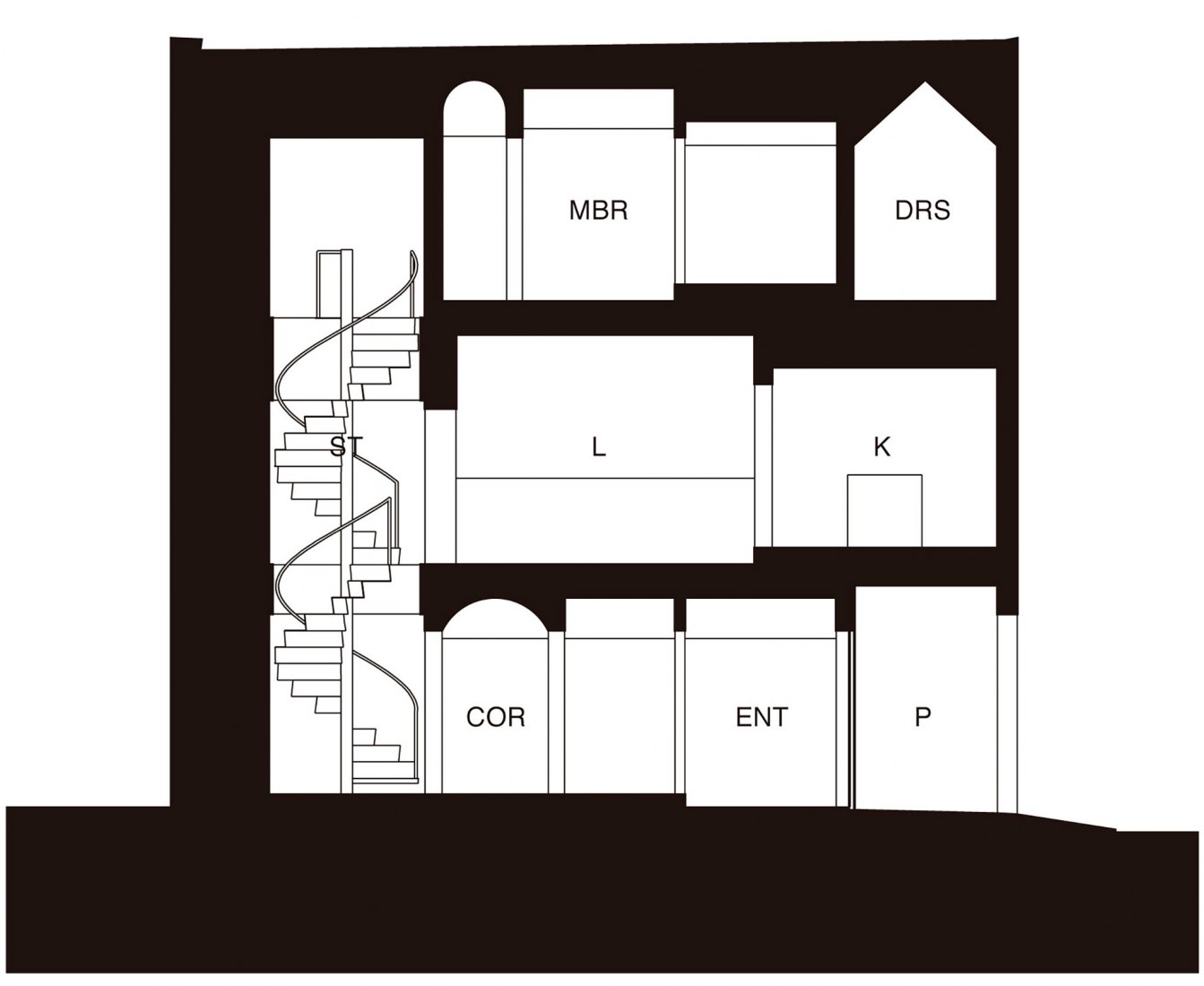 Section. NOWHERE BUT SAJIMA, House by Yasutaka Yoshimura Architects.
