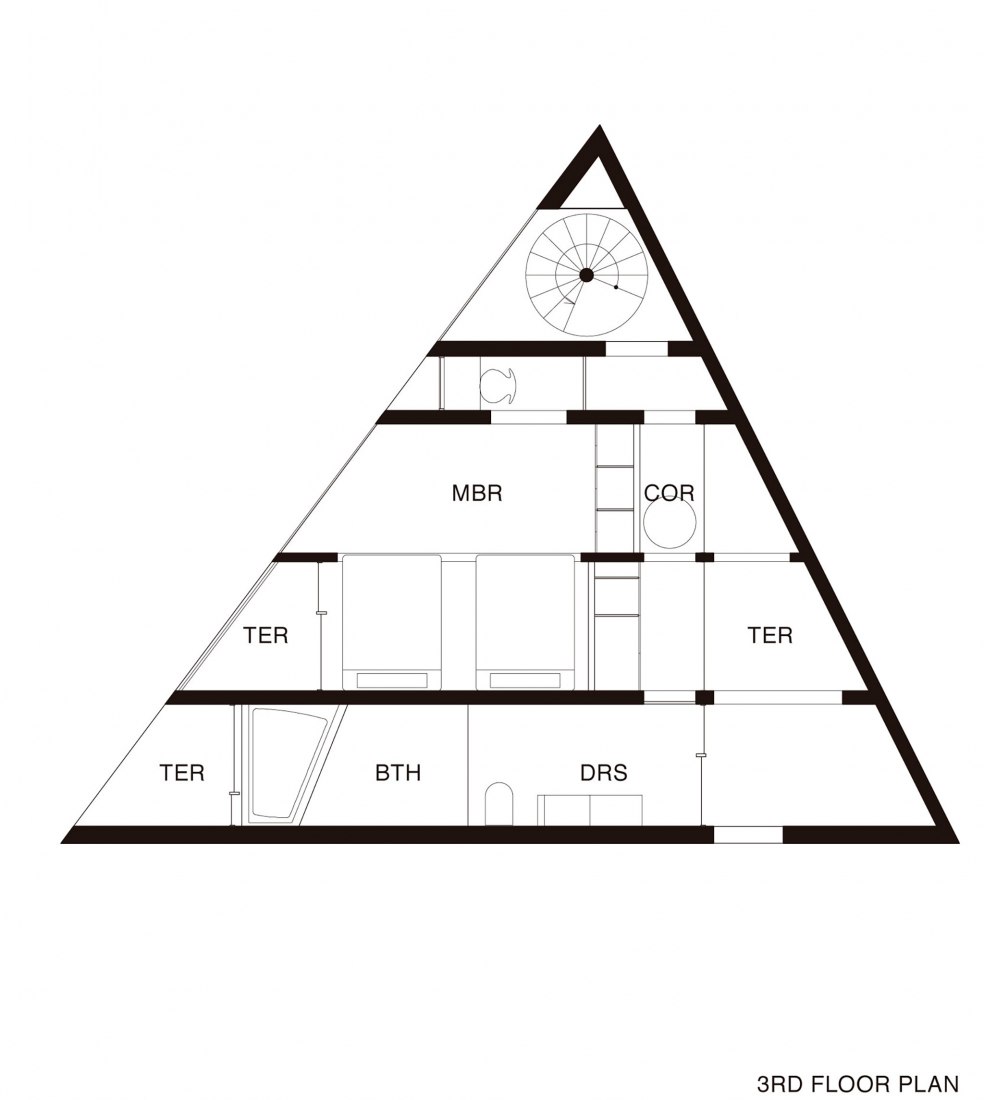 Second floor plan. NOWHERE BUT SAJIMA, House by Yasutaka Yoshimura Architects.