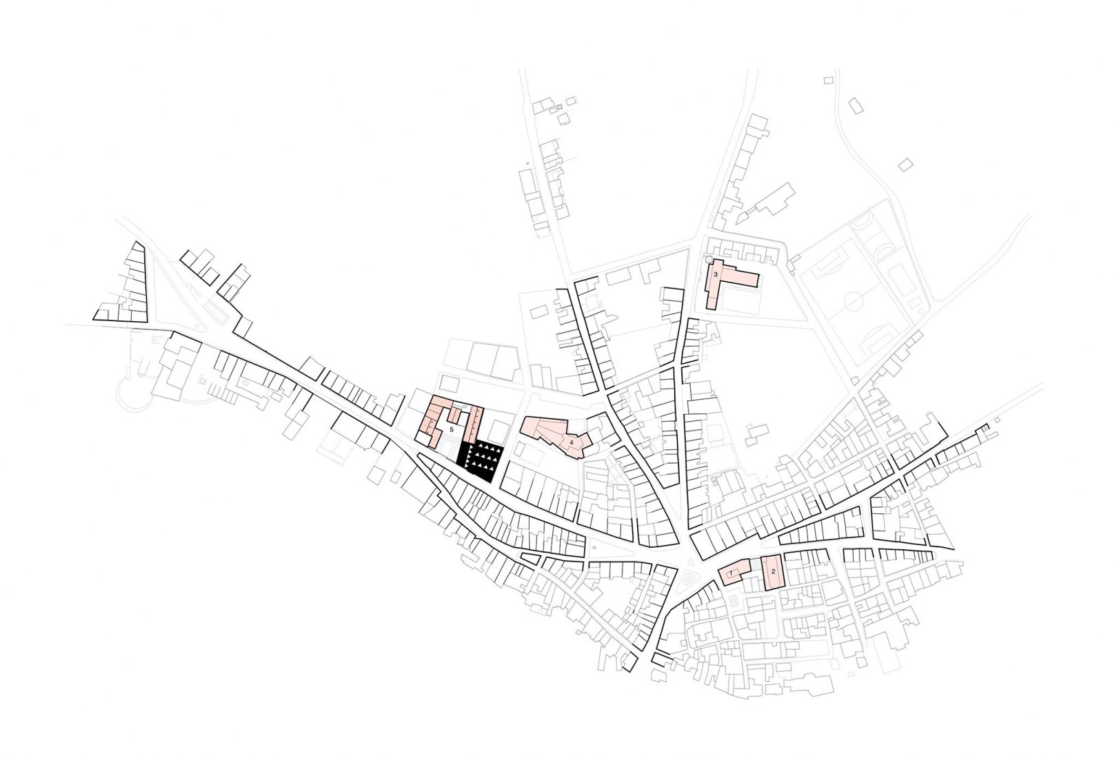 Site plan. Rehabilitation and expansion of the Gon-Gar Workshops by NUA arquitectures