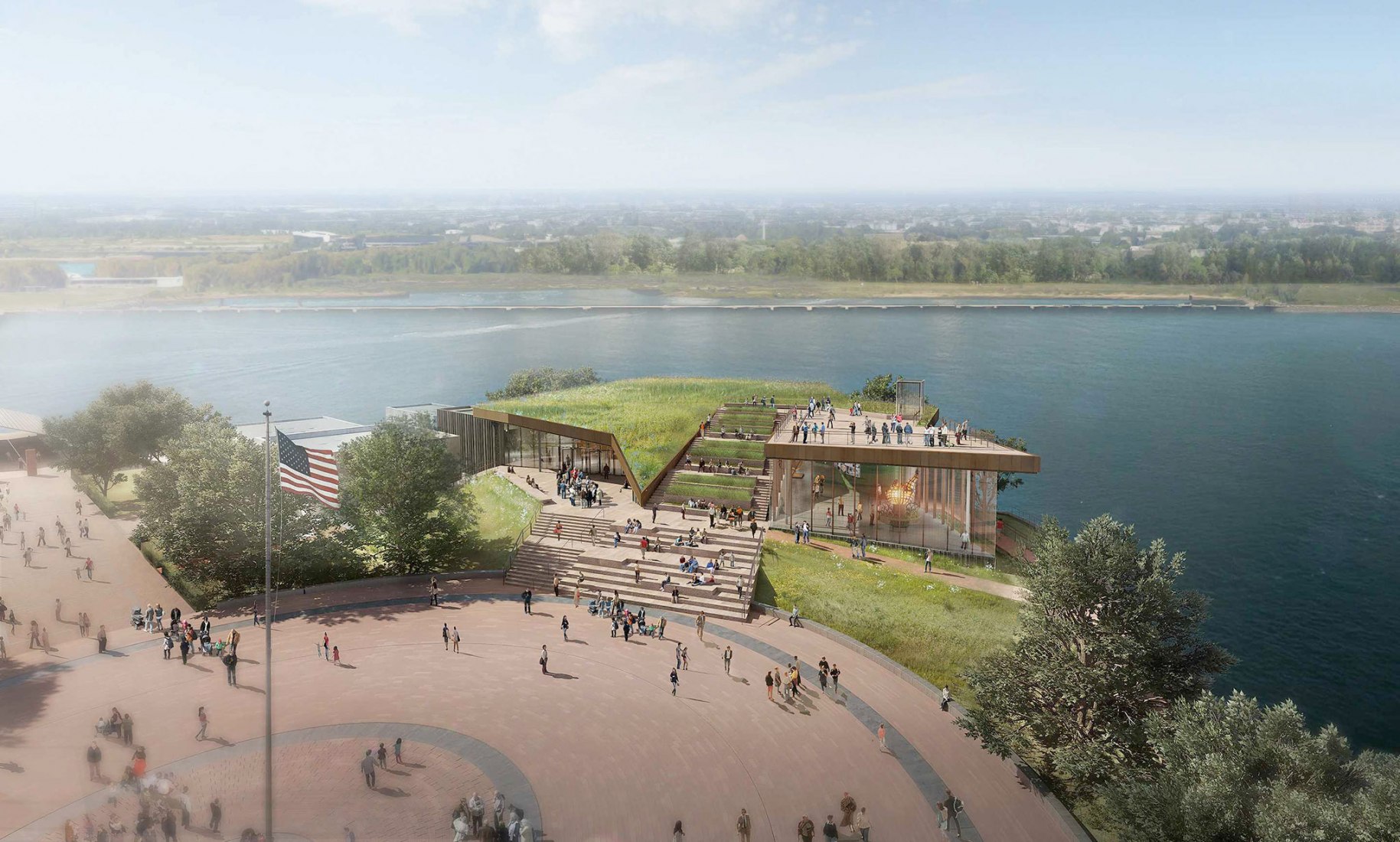 Visualización. Statue of Liberty Museum por FXCollaborative.
