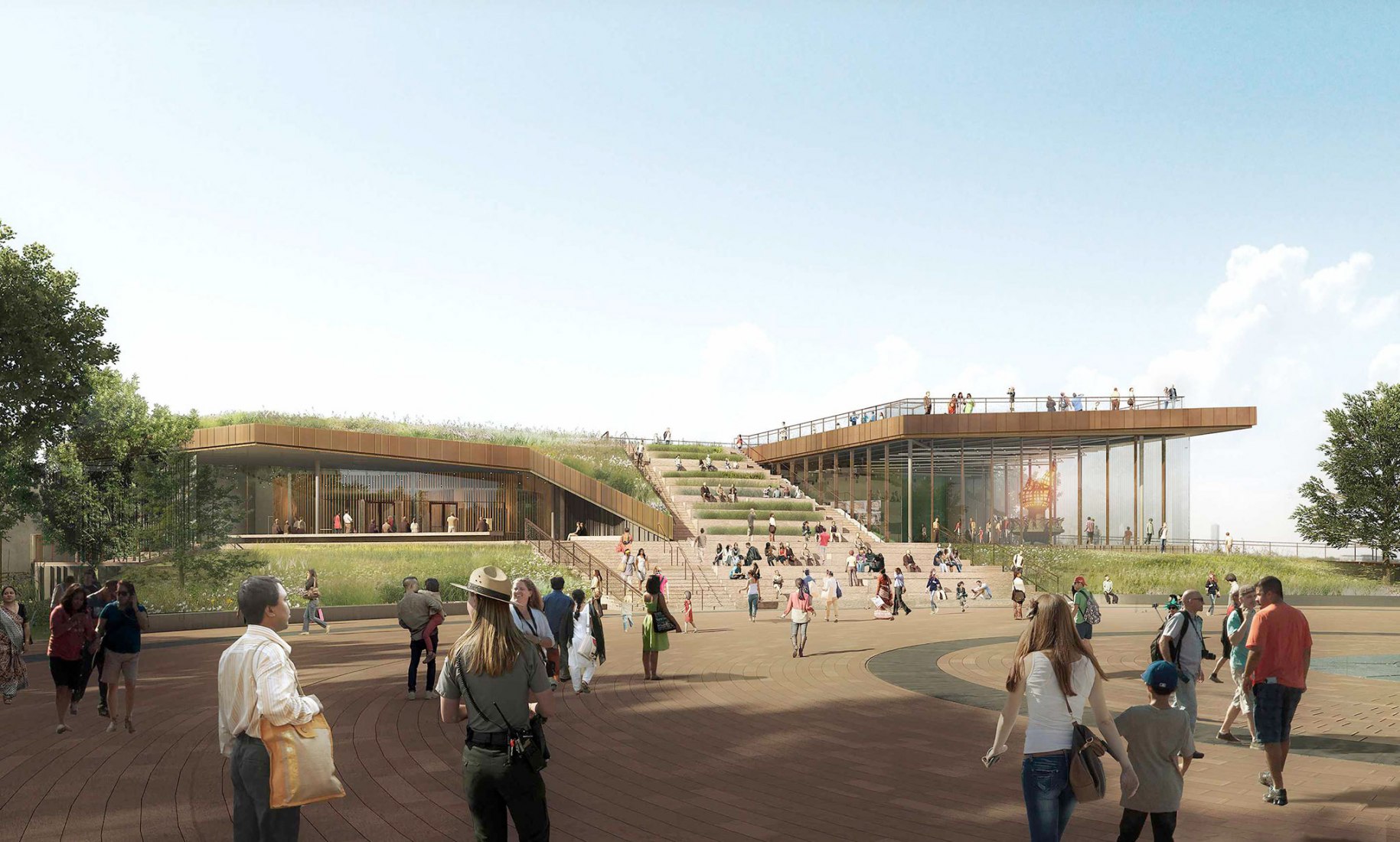 Visualización. Statue of Liberty Museum por FXCollaborative.