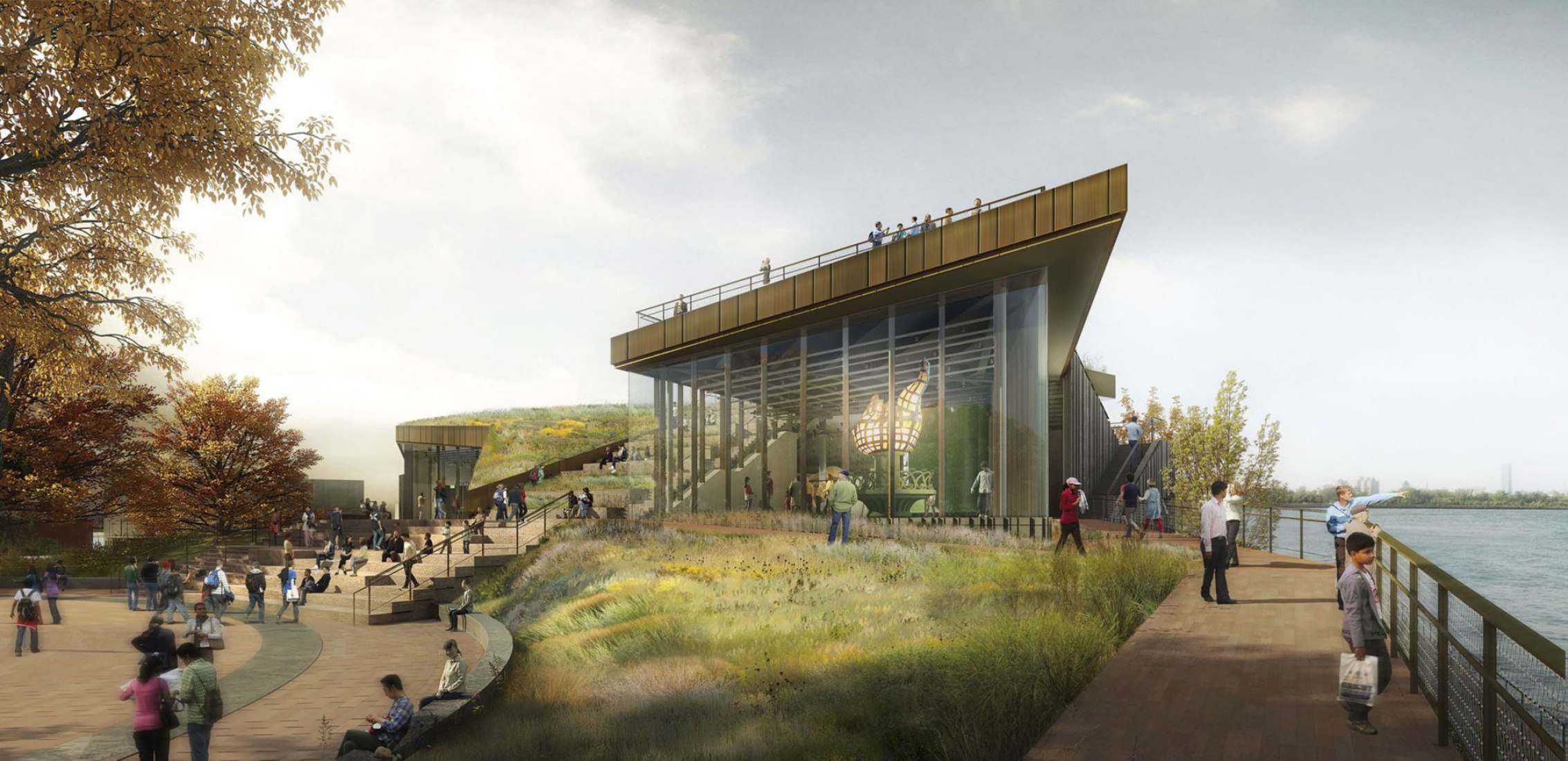 Visualización. Statue of Liberty Museum por FXCollaborative.