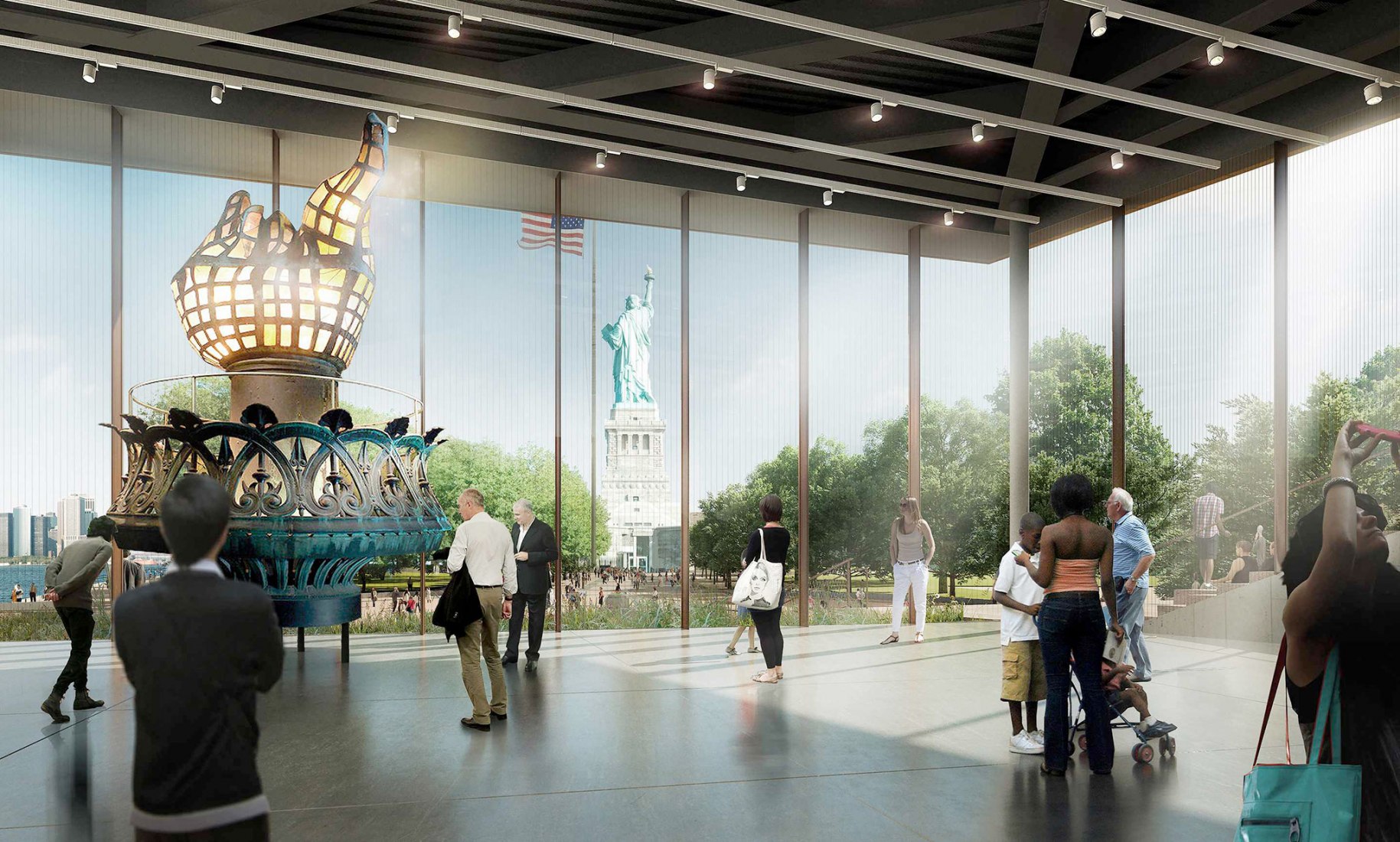 Visualización. Statue of Liberty Museum por FXCollaborative.
