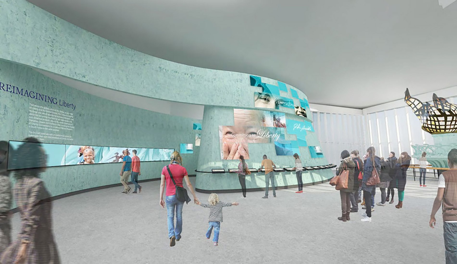 Visualización. Statue of Liberty Museum por FXCollaborative.