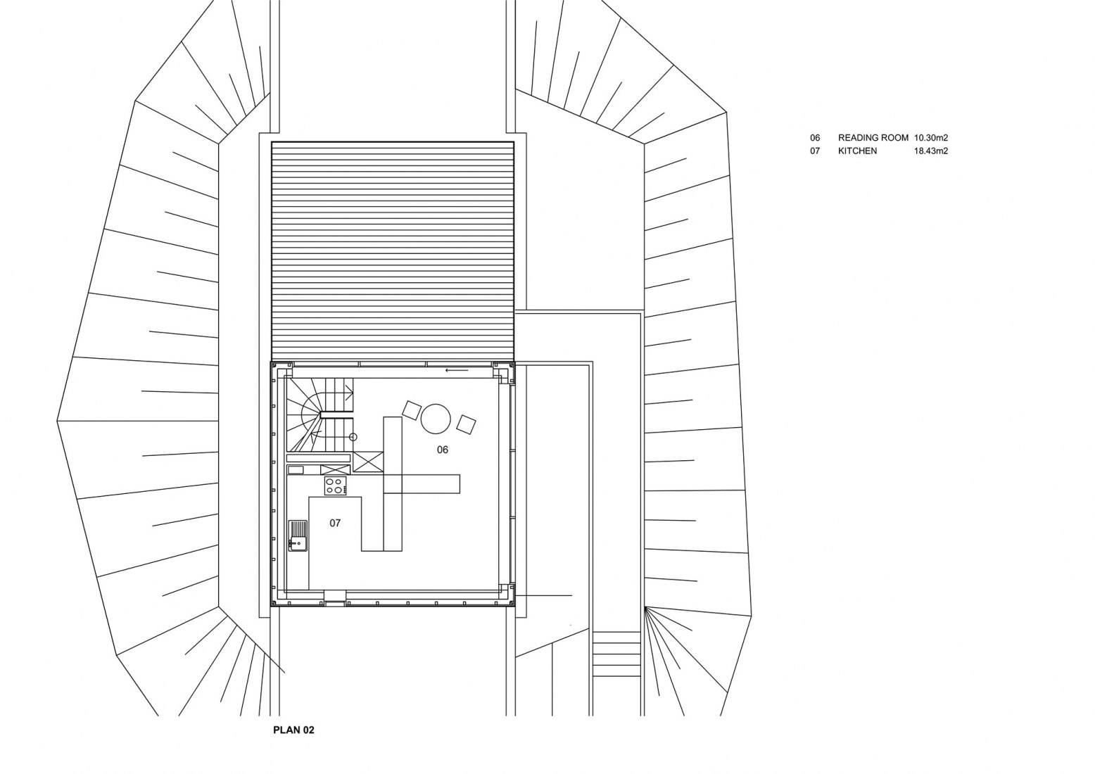 Floor plan 02. Windmill house by o4 architekci.