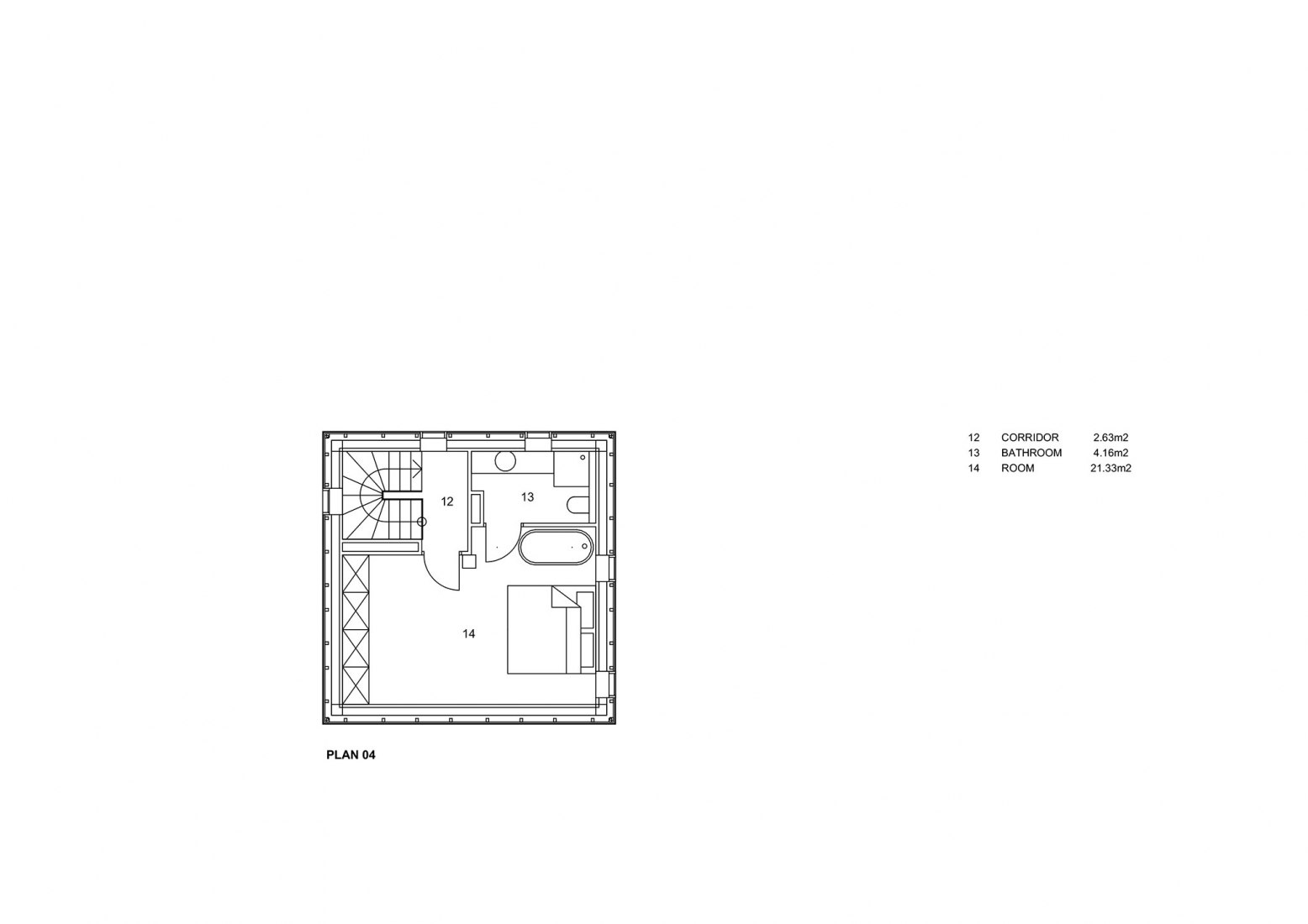 Floor plan 04. Windmill house by o4 architekci.