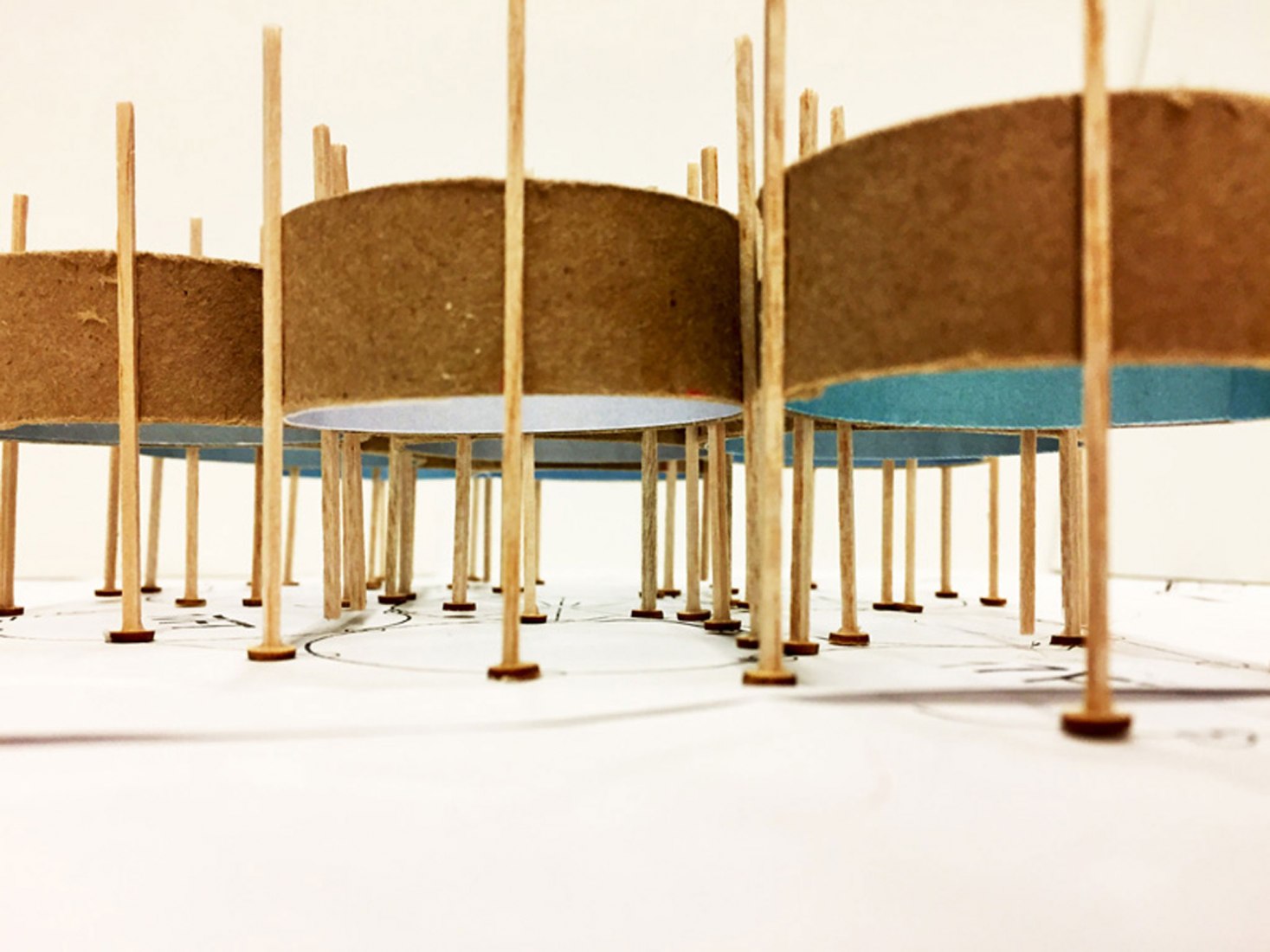 Maqueta. Instalación de arte Oculi en Governors Island. Cortesía de Cornell University