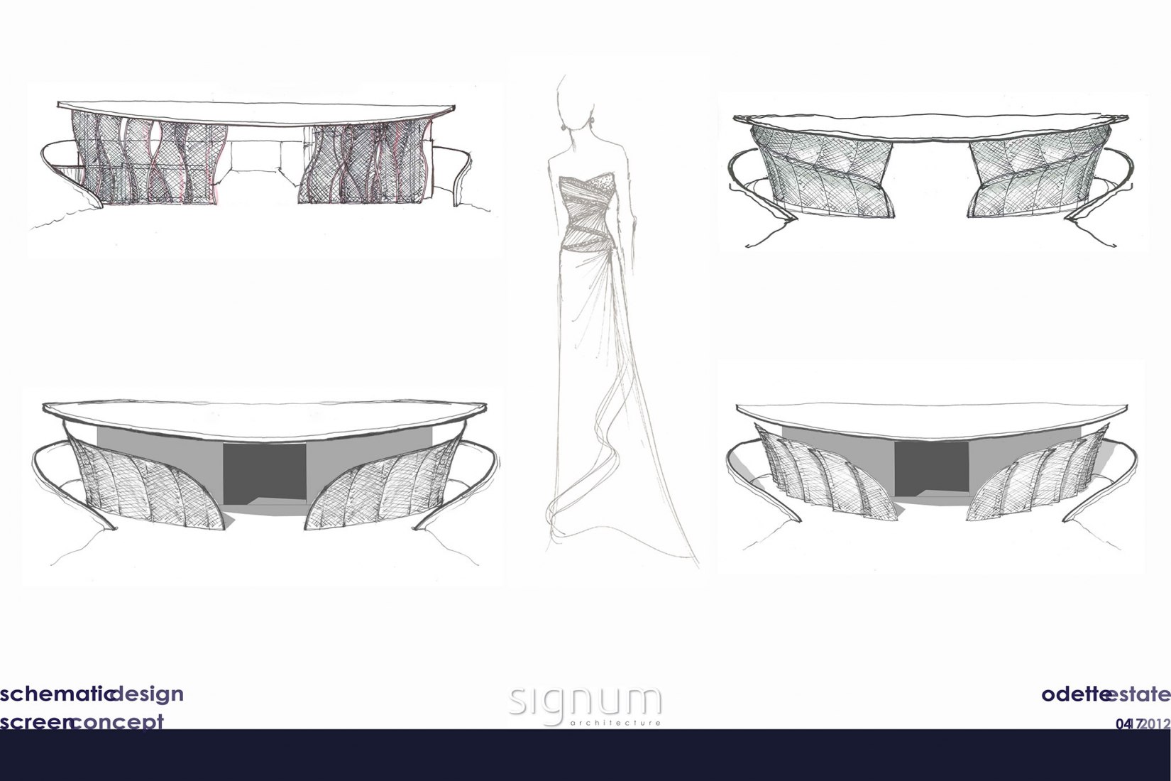 Croquis. Bodega Odette Estate por Signum Architecture LLP.