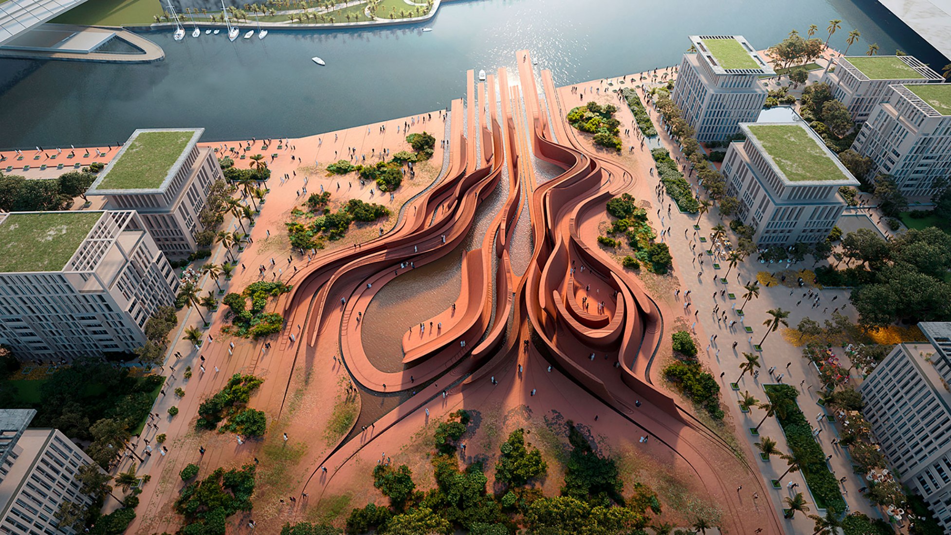 LAND-MARK by OF. Studio. Rendering by Negative. Image courtesy of OF. Studio