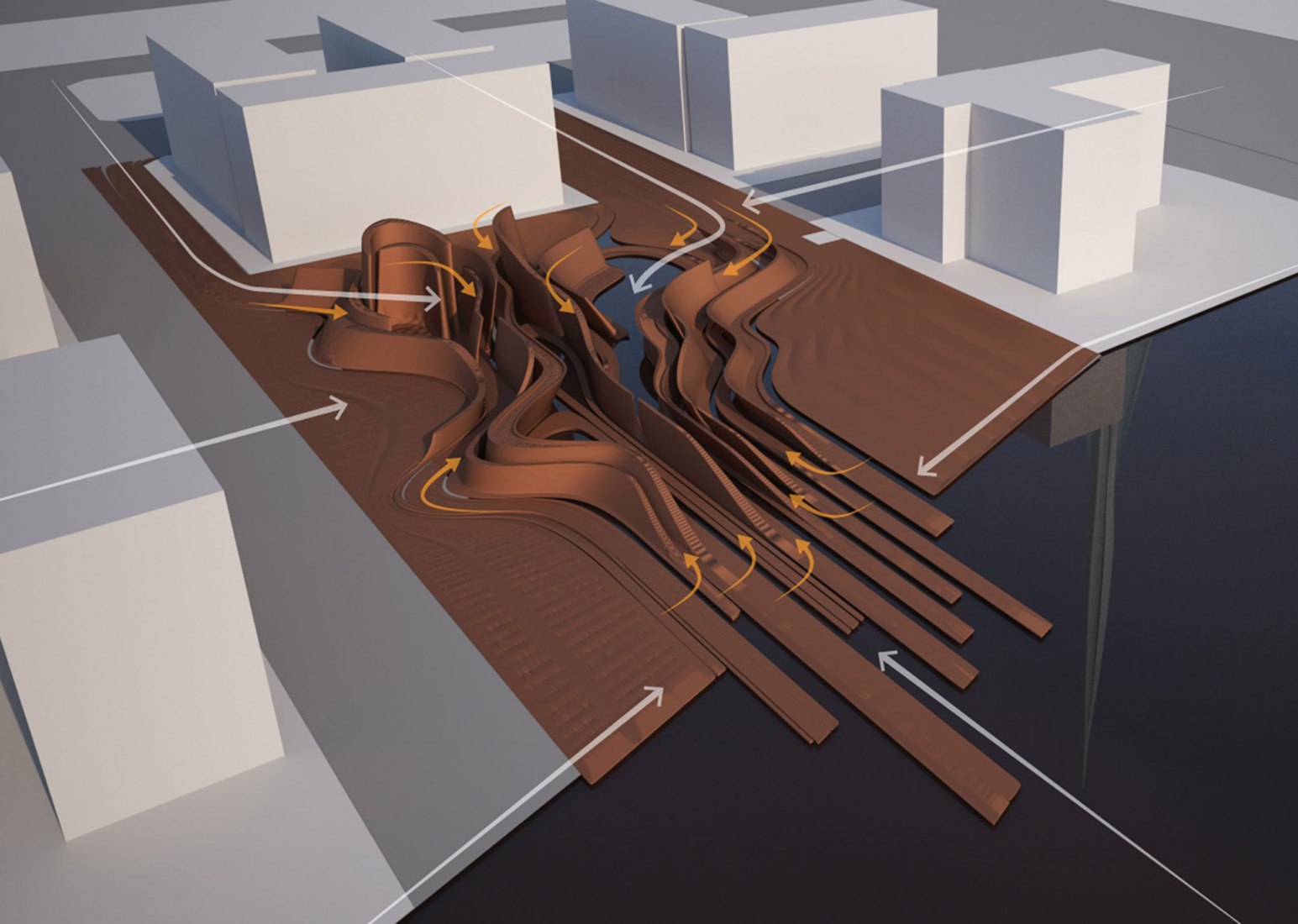 LAND-MARK by OF. Studio. Rendering by Negative. Image courtesy of OF. Studio