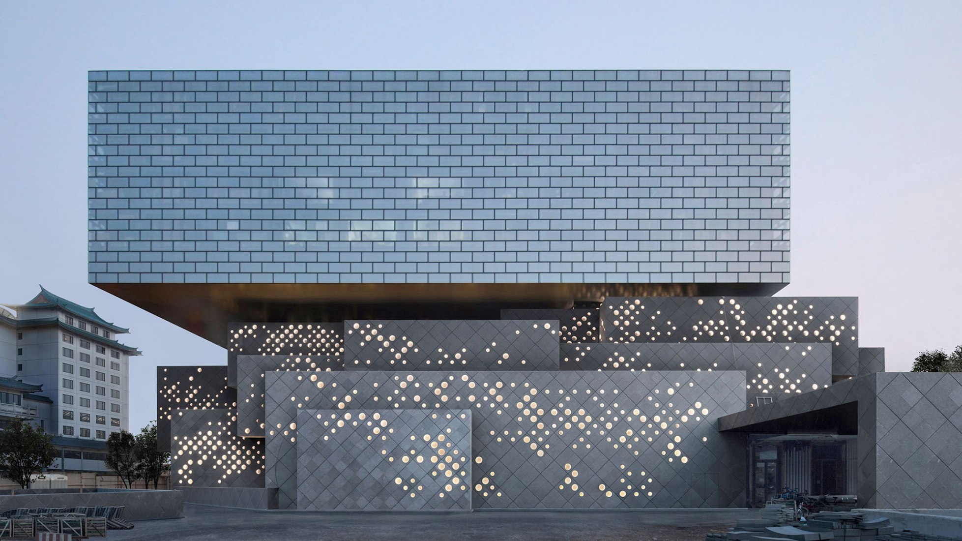 View from North Plaza. Image © Iwan Baan. Image courtesy of Buro Ole Scheeren