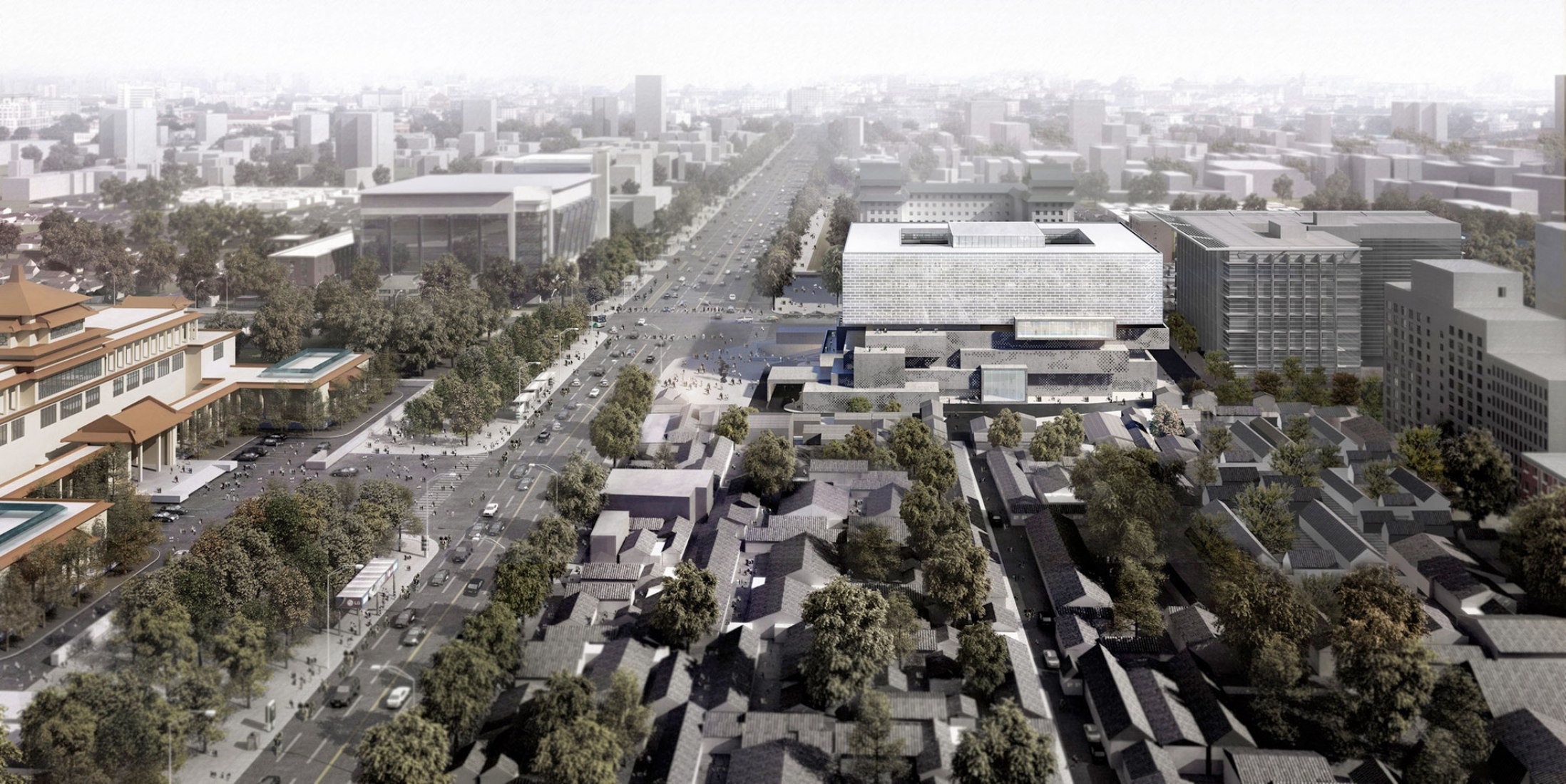 Overview rendering. Image courtesy of Buro Ole Scheeren