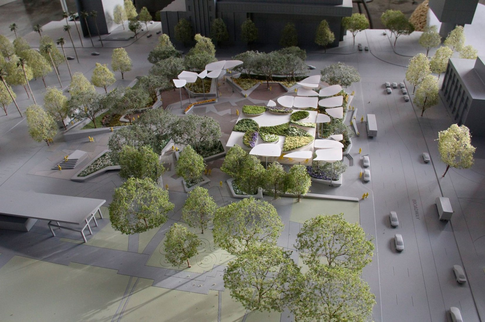 Maqueta del nuevo “FAB Park” en LA por MLA, OMA y IDEO. Imagen cortesía de OMA.