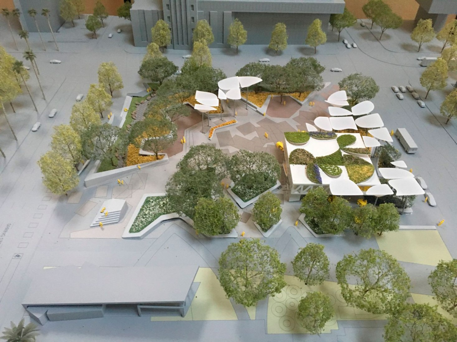 Maqueta del nuevo “FAB Park” en LA por MLA, OMA y IDEO. Imagen cortesía de OMA.