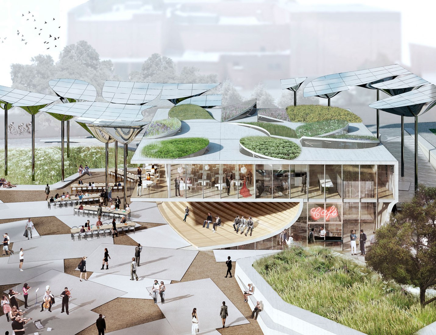 Nuevo “FAB Park” en LA por MLA, OMA y IDEO. Imagen cortesía de OMA.