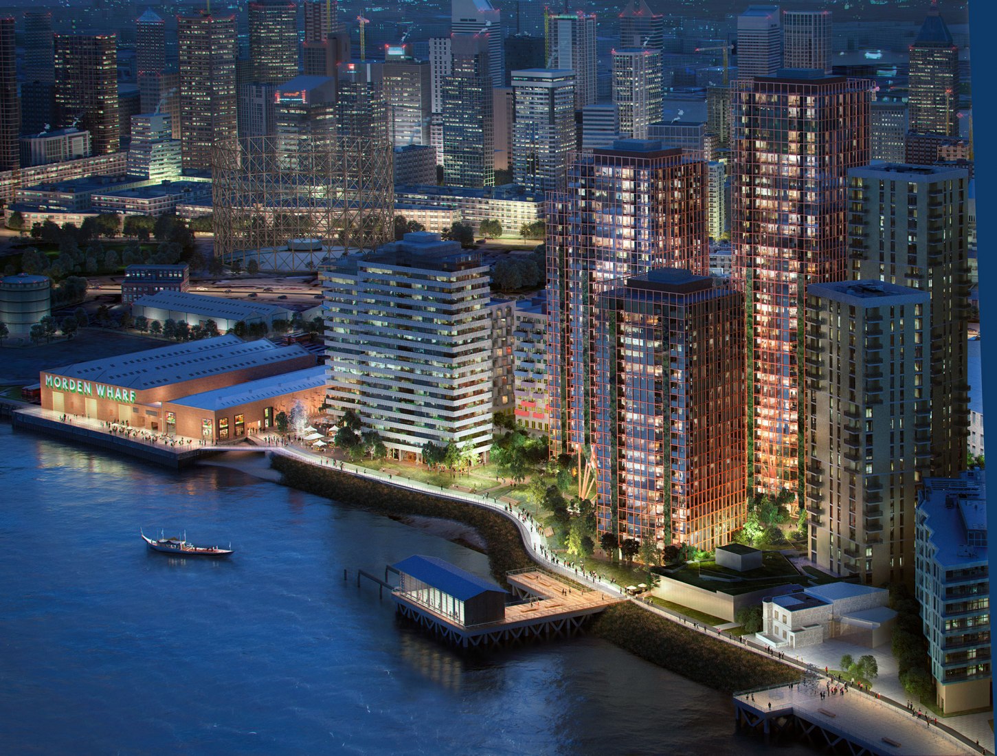 Masterplan for Morden Wharf by OMA/Reiner De Graaf. Image by Pixelflakes, Courtesy of OMAer De Graaf's. Image by Pixelflakes, Courtesy of OMA.