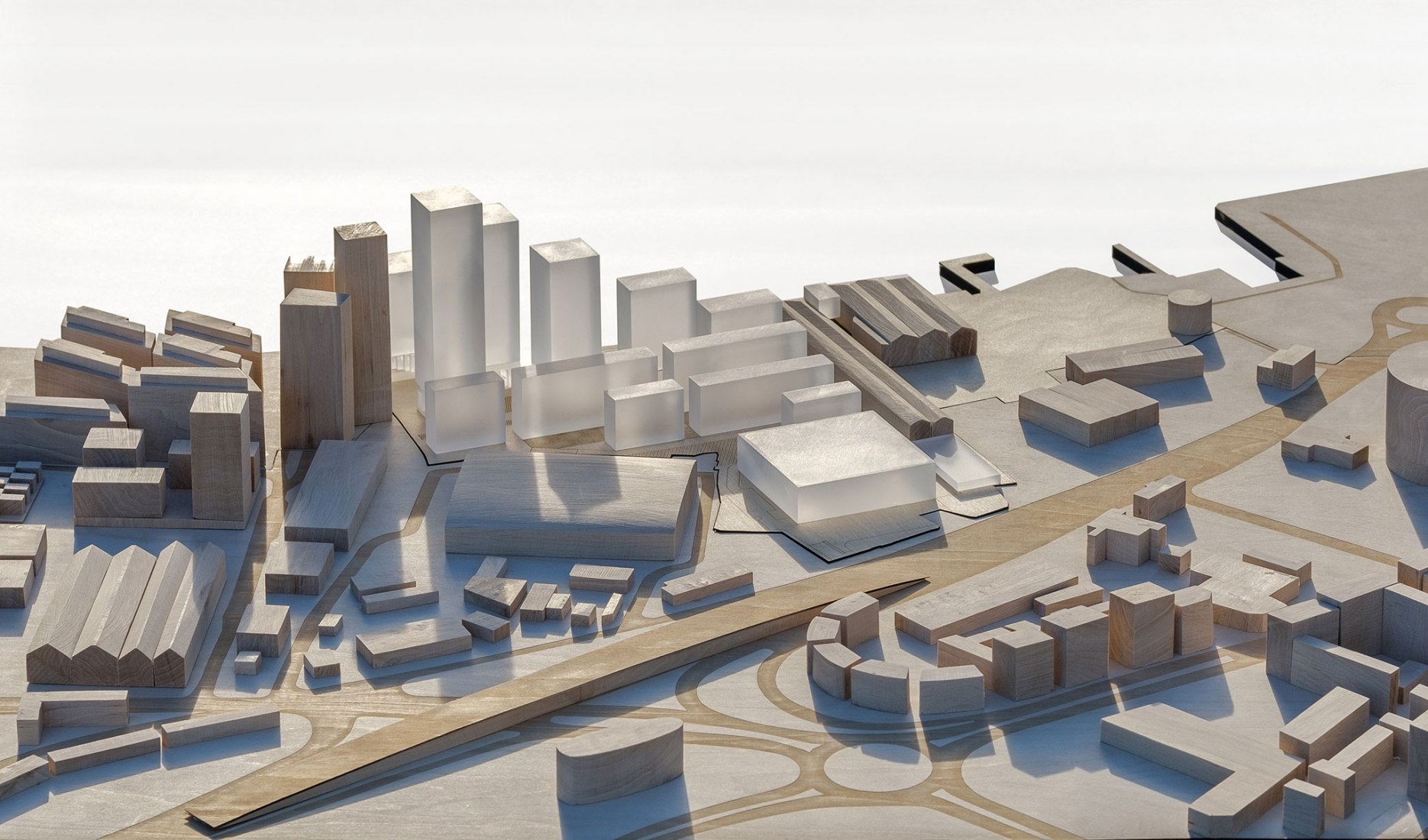 Model. Masterplan for Morden Wharf by OMA/Reiner De Graaf. Image by Pixelflakes, Courtesy of OMA