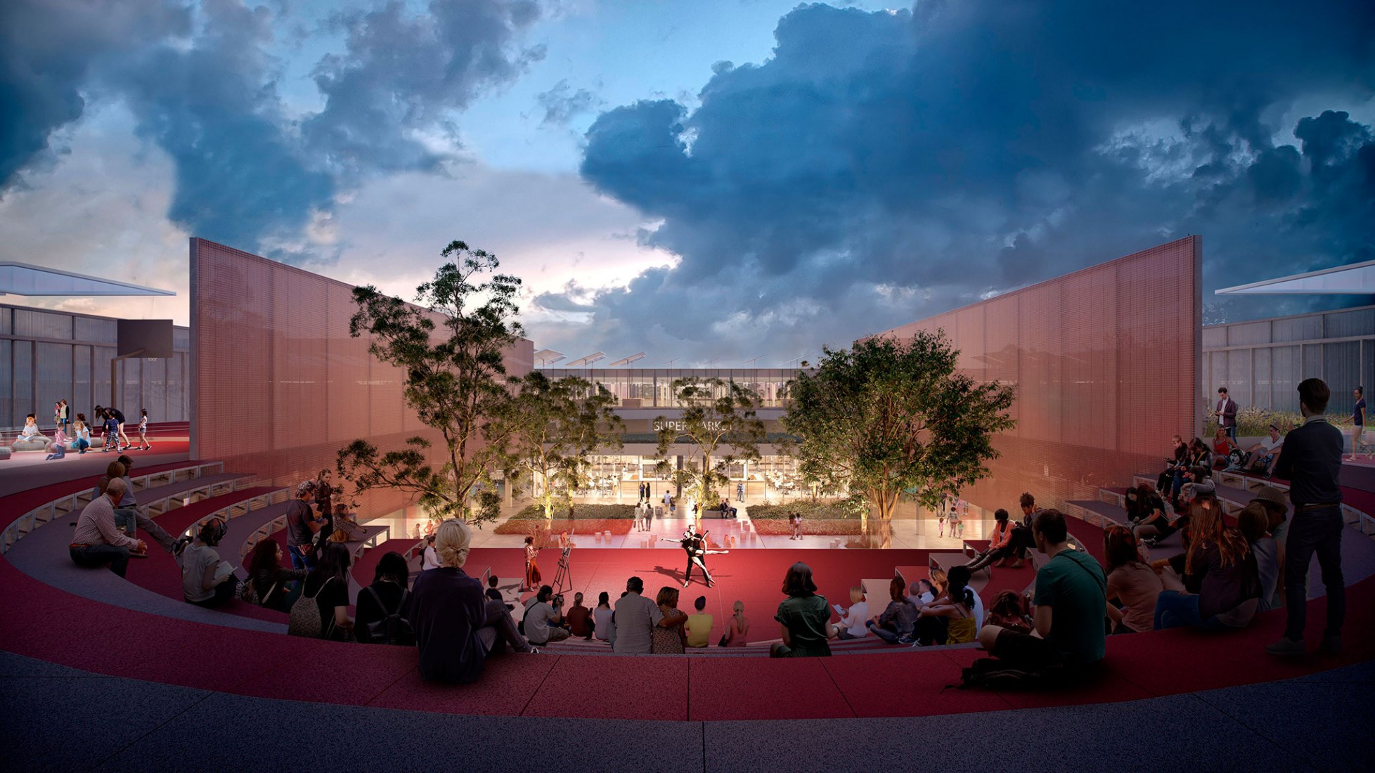Visualización. Wollert Neighborhood Center en Australia por OMA. Imagen cortesía de OMA