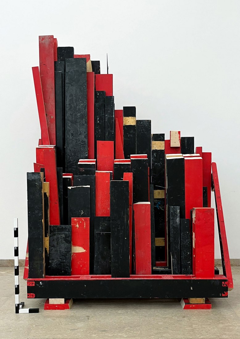Leftover material from the Chile Pavilion at the Biennale Arte 2022, December 2022. "Open for Maintenance" by Arch+, Summacumfemmer, Büro Juliane Greb, 2023.