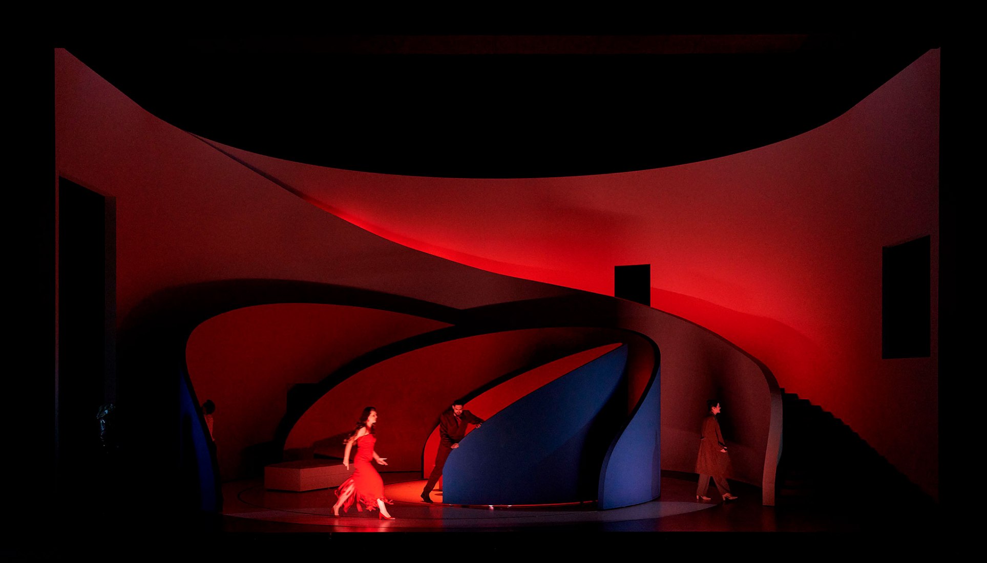 Set Design for Rigoletto in Basel by Pierre Yovanovitch. Photography by Matthias Baus