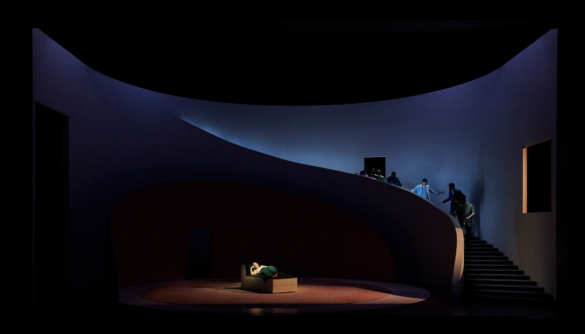 Set Design for Rigoletto in Basel by Pierre Yovanovitch. Photography by Matthias Baus